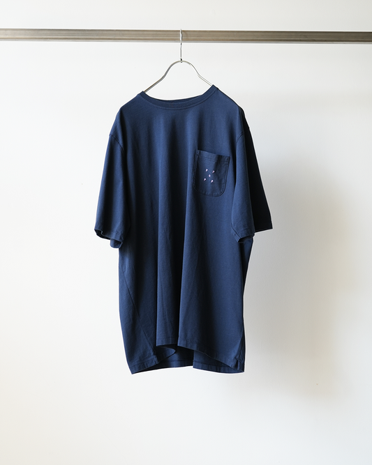 pocket t-shirt(navy/viola)