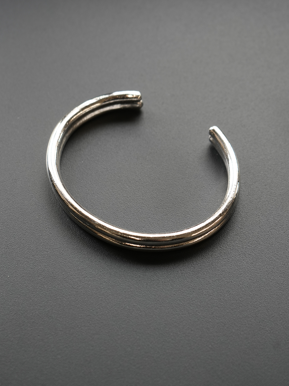 Neon Double Line Silver Bungle