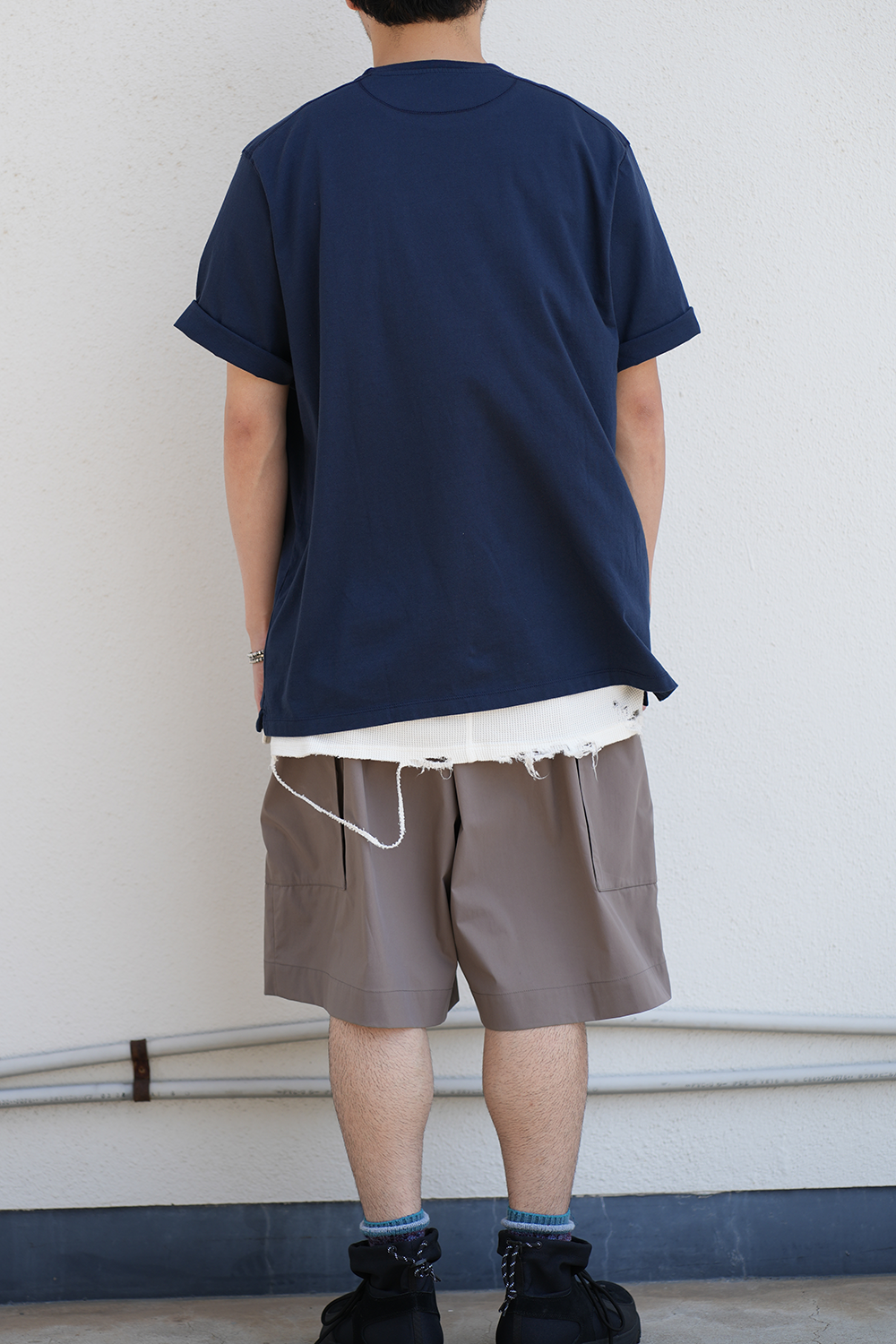 pocket t-shirt(navy/viola)