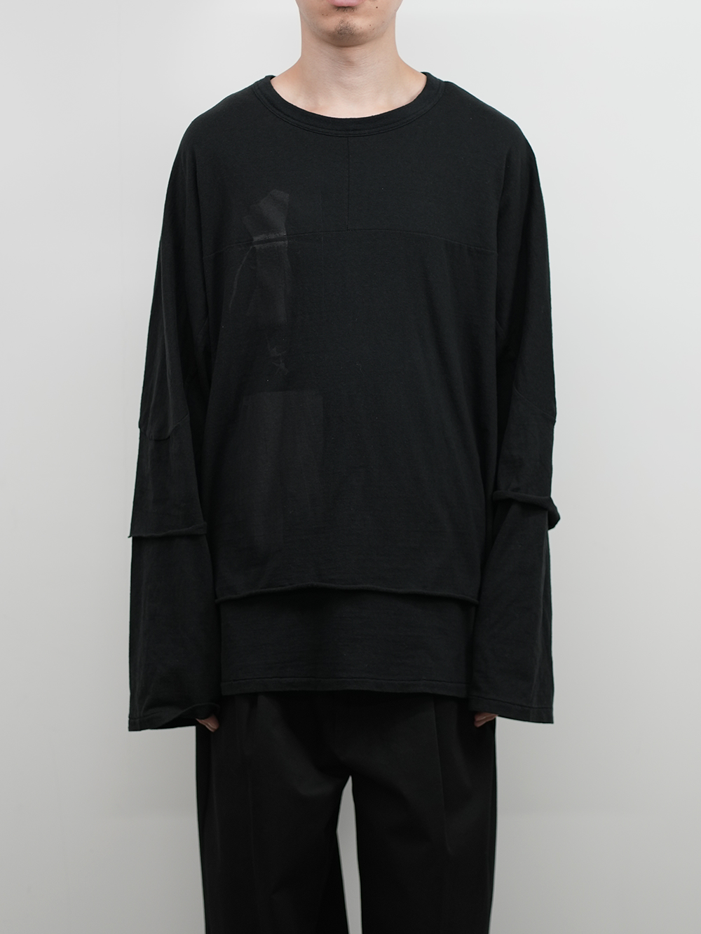 Veiled L/S&H/S T(BLACK)