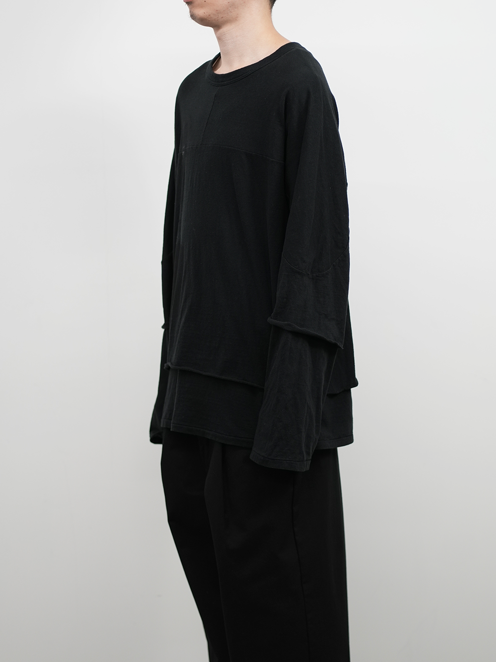 Veiled L/S&H/S T(BLACK)