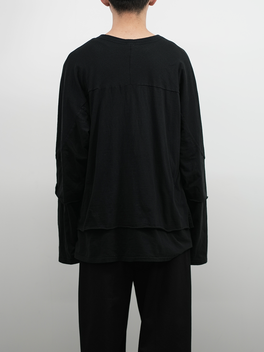 Veiled L/S&H/S T(BLACK)