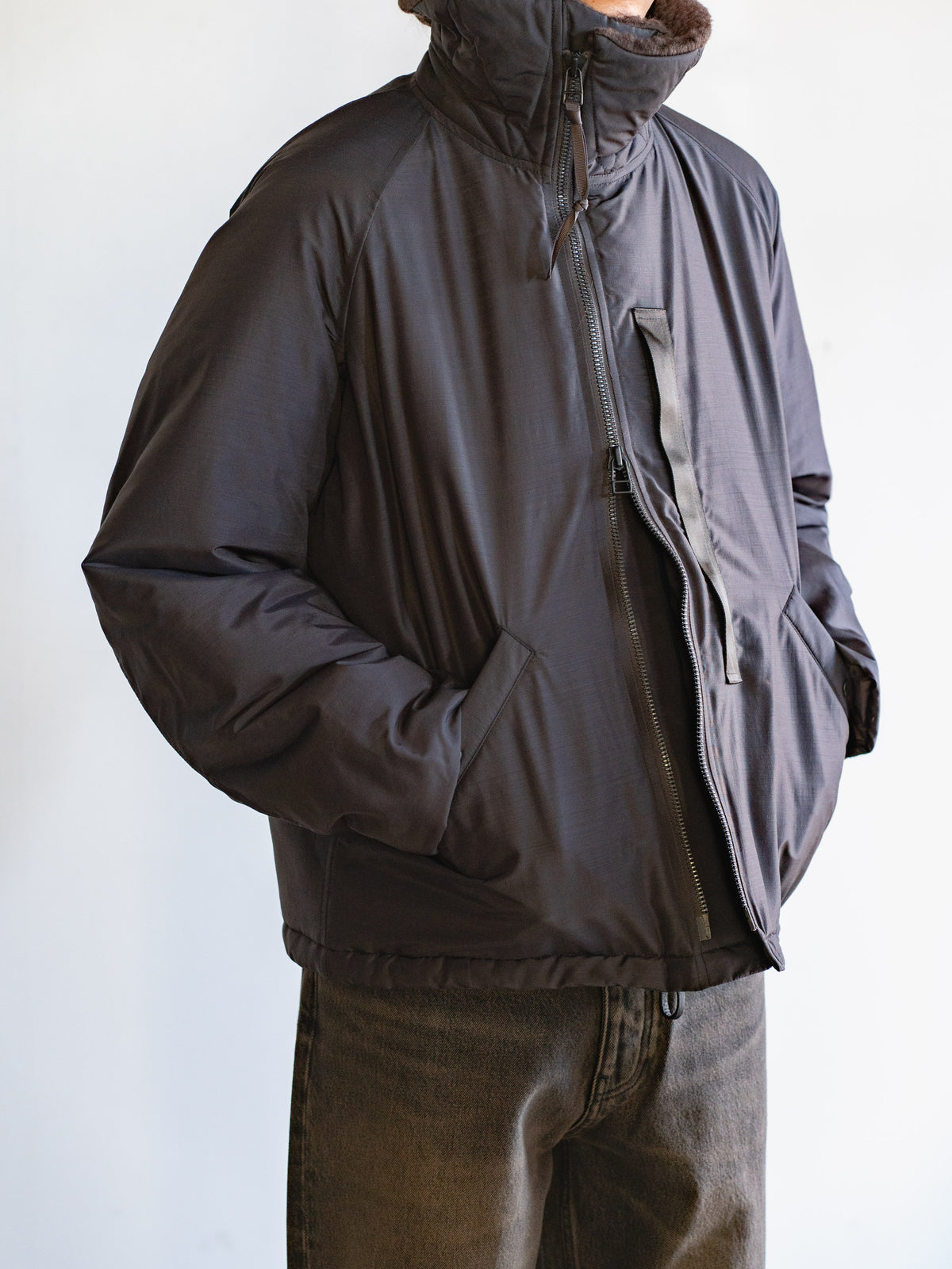 Light Wool Nylon Puffer Jacket