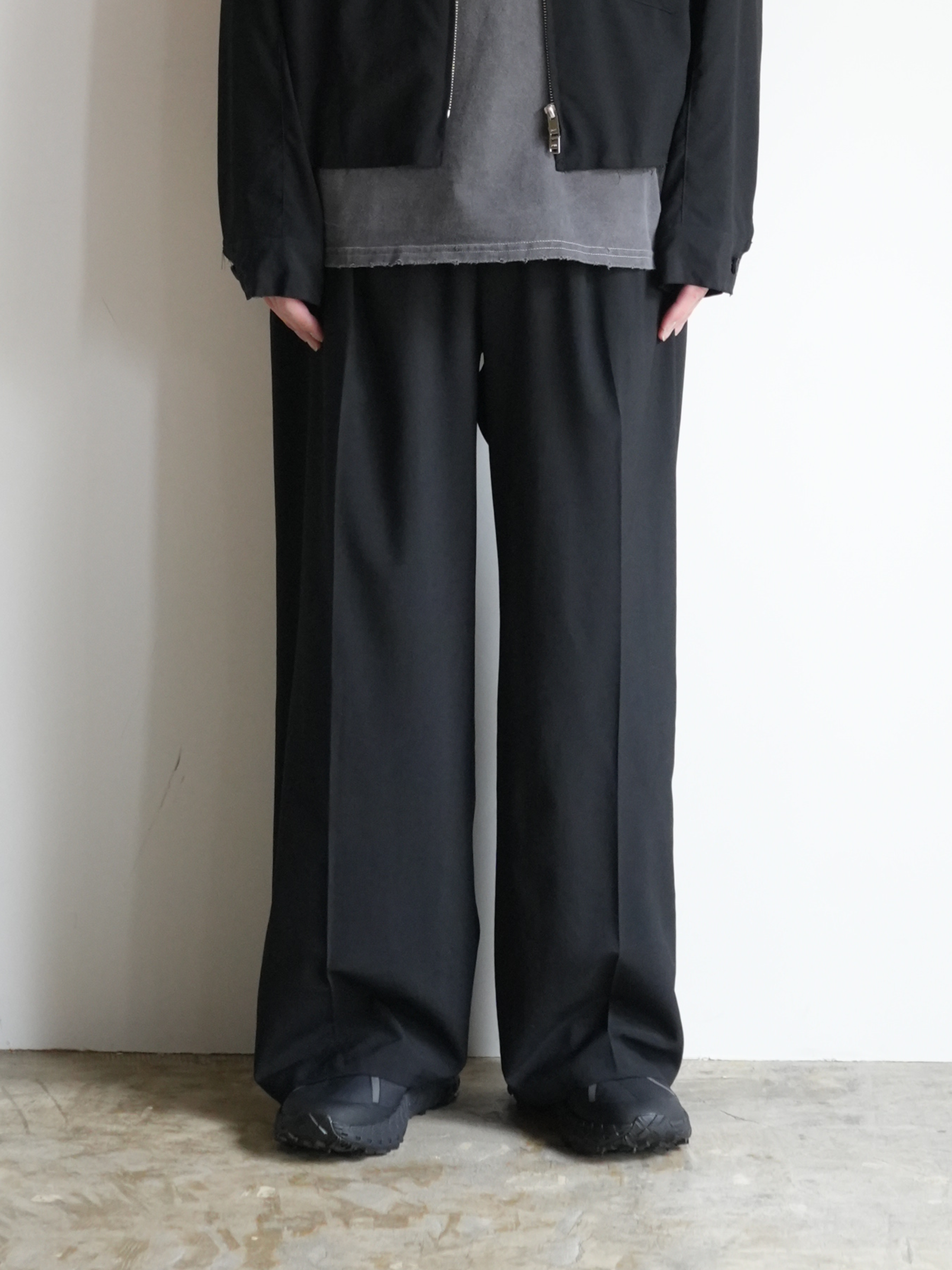 【ANCELLM × YOKE】WOOL TROPICAL EASY PANTS XO