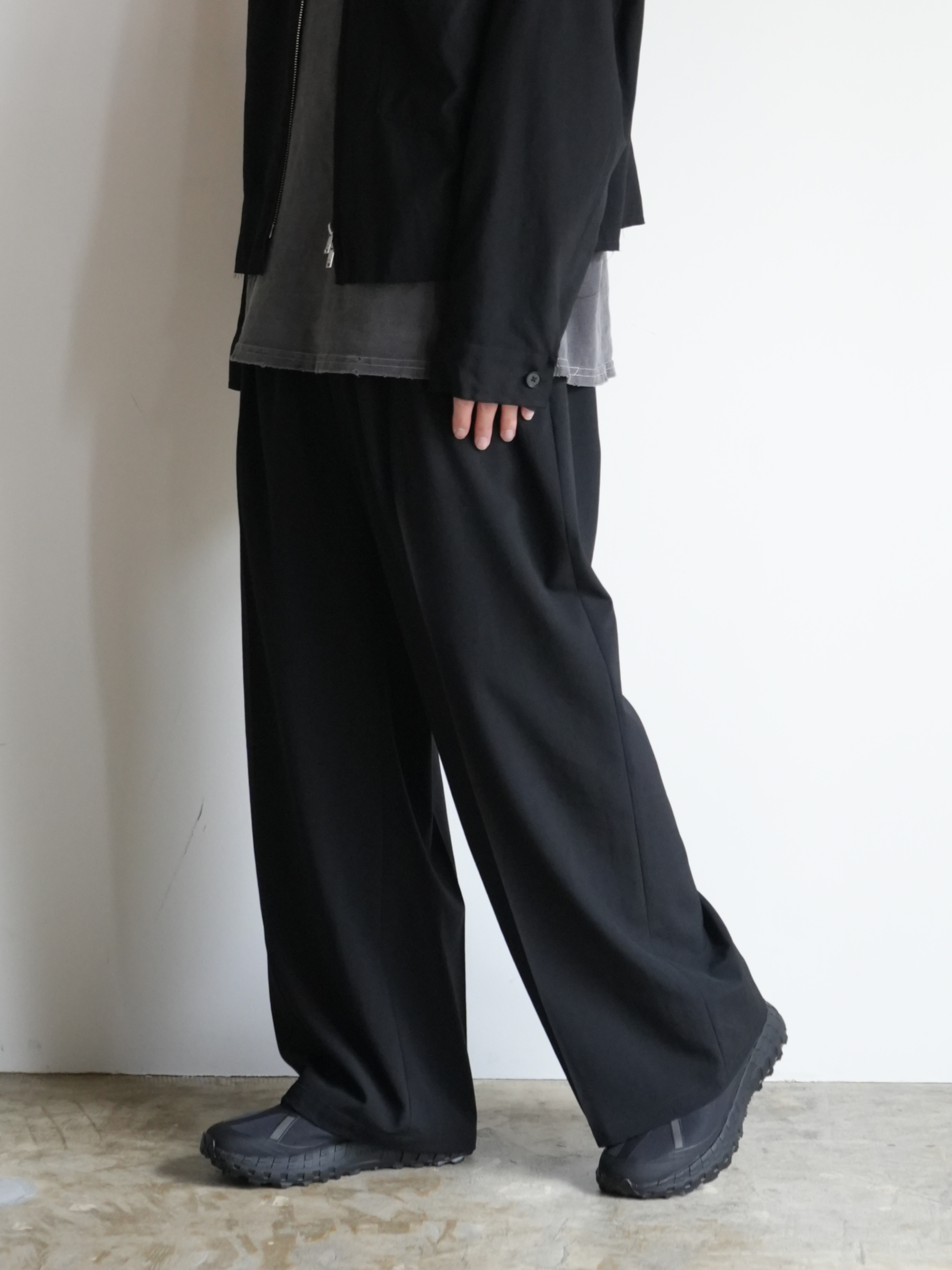 【ANCELLM × YOKE】WOOL TROPICAL EASY PANTS XO