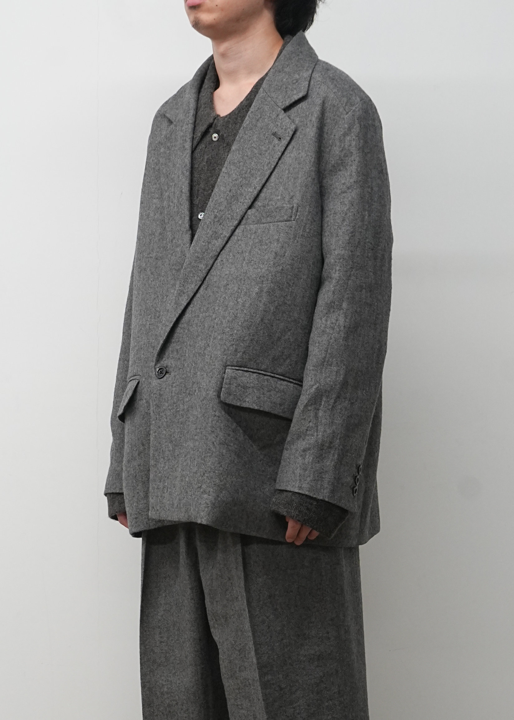 SEMI-DOUBLE TAILORED JACKET(GRAY)