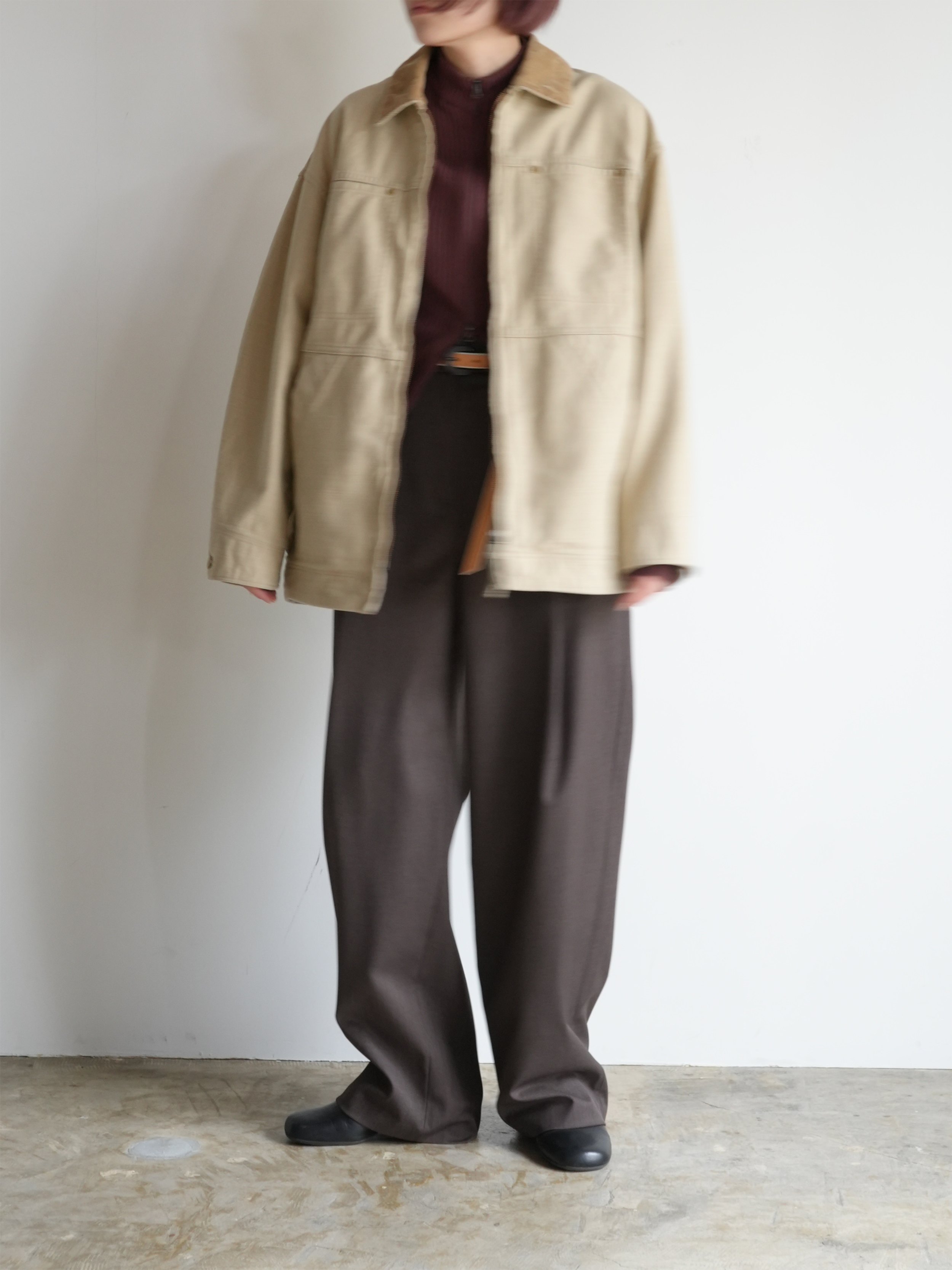WIDE TUCK PANTS