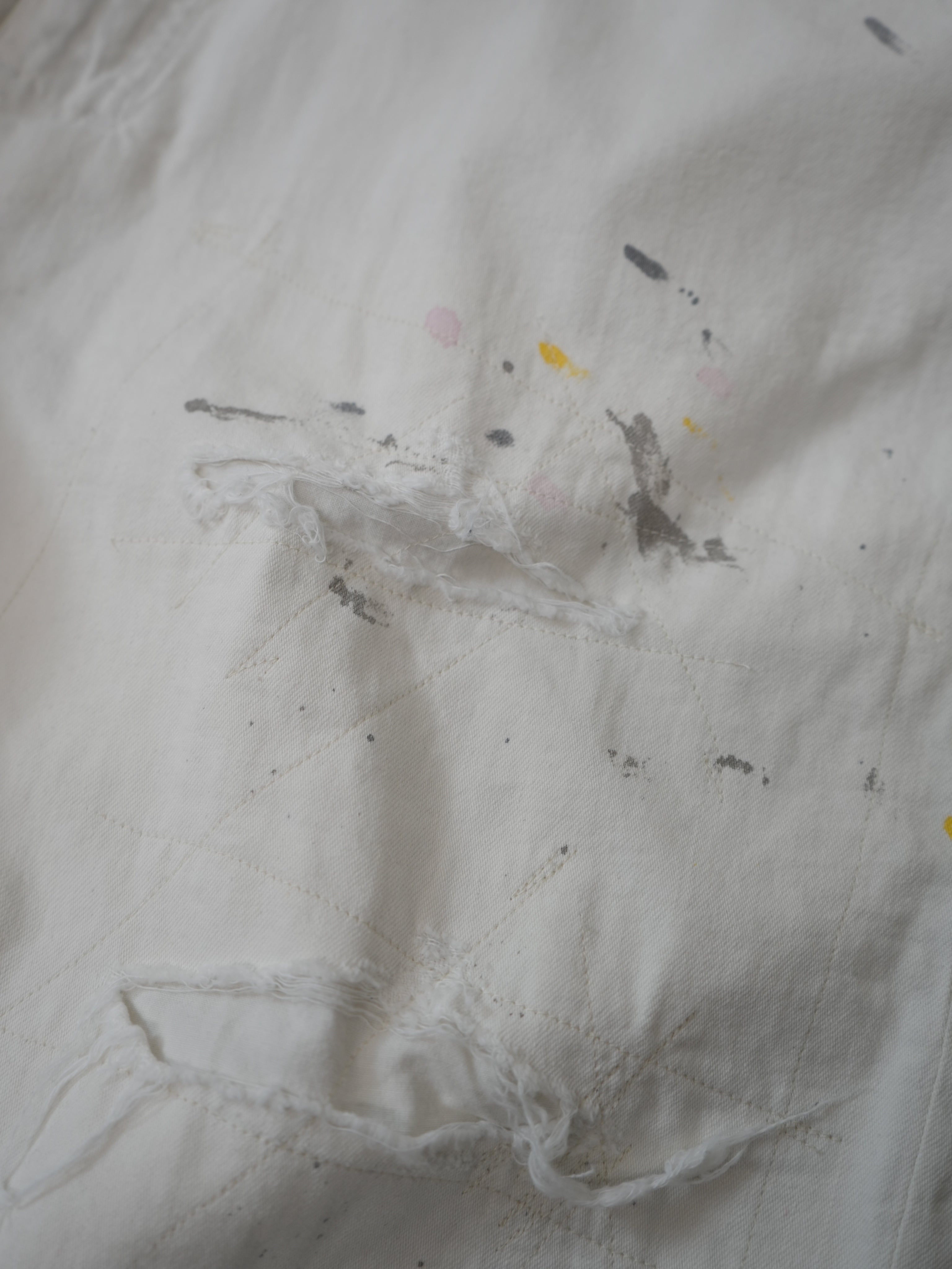 【ANCELLM/exclusive】PAINTED LIGHT OZ REPAIR DENIM PANTS