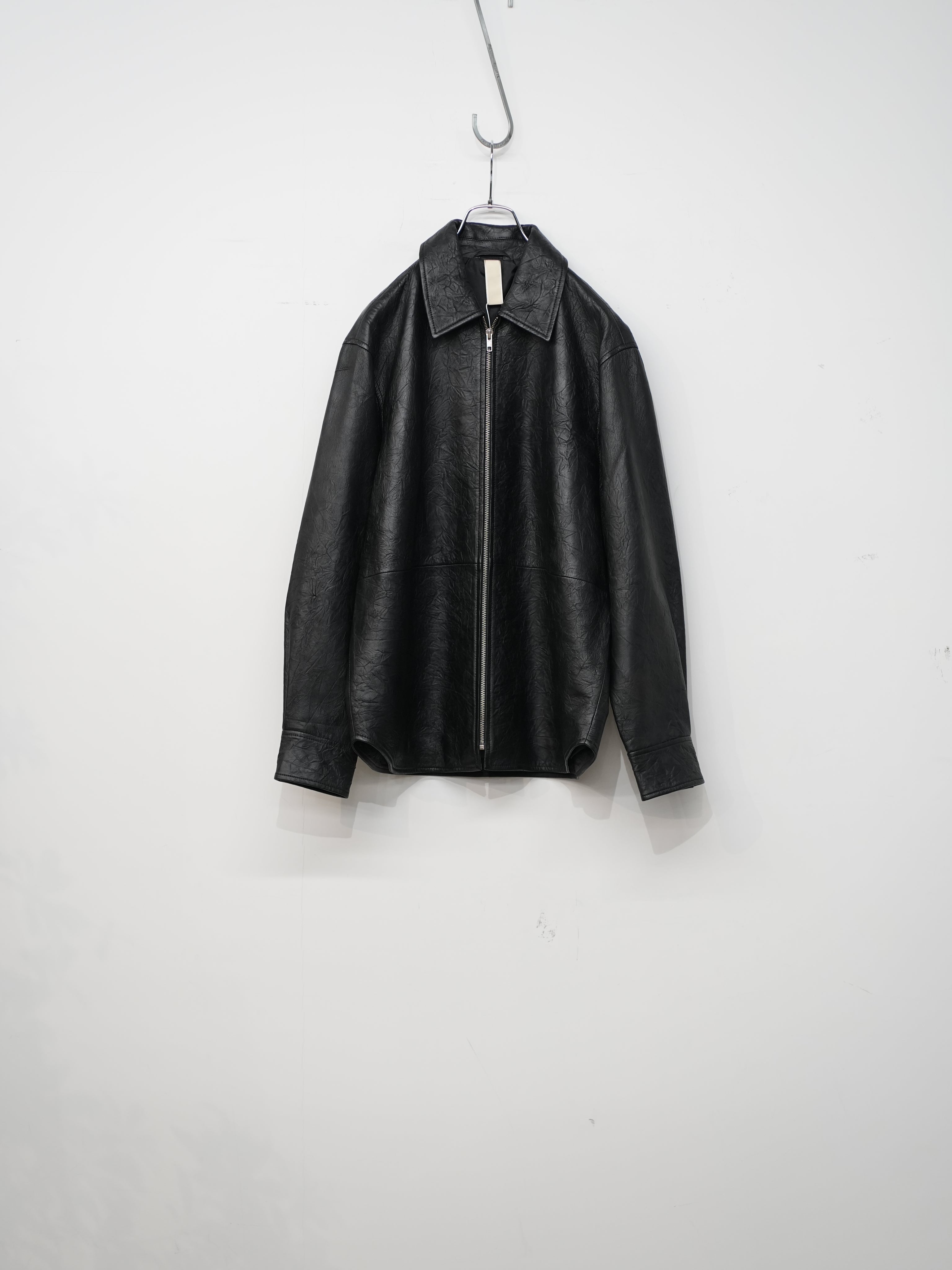 CRINKLE LEATHER SHIRT