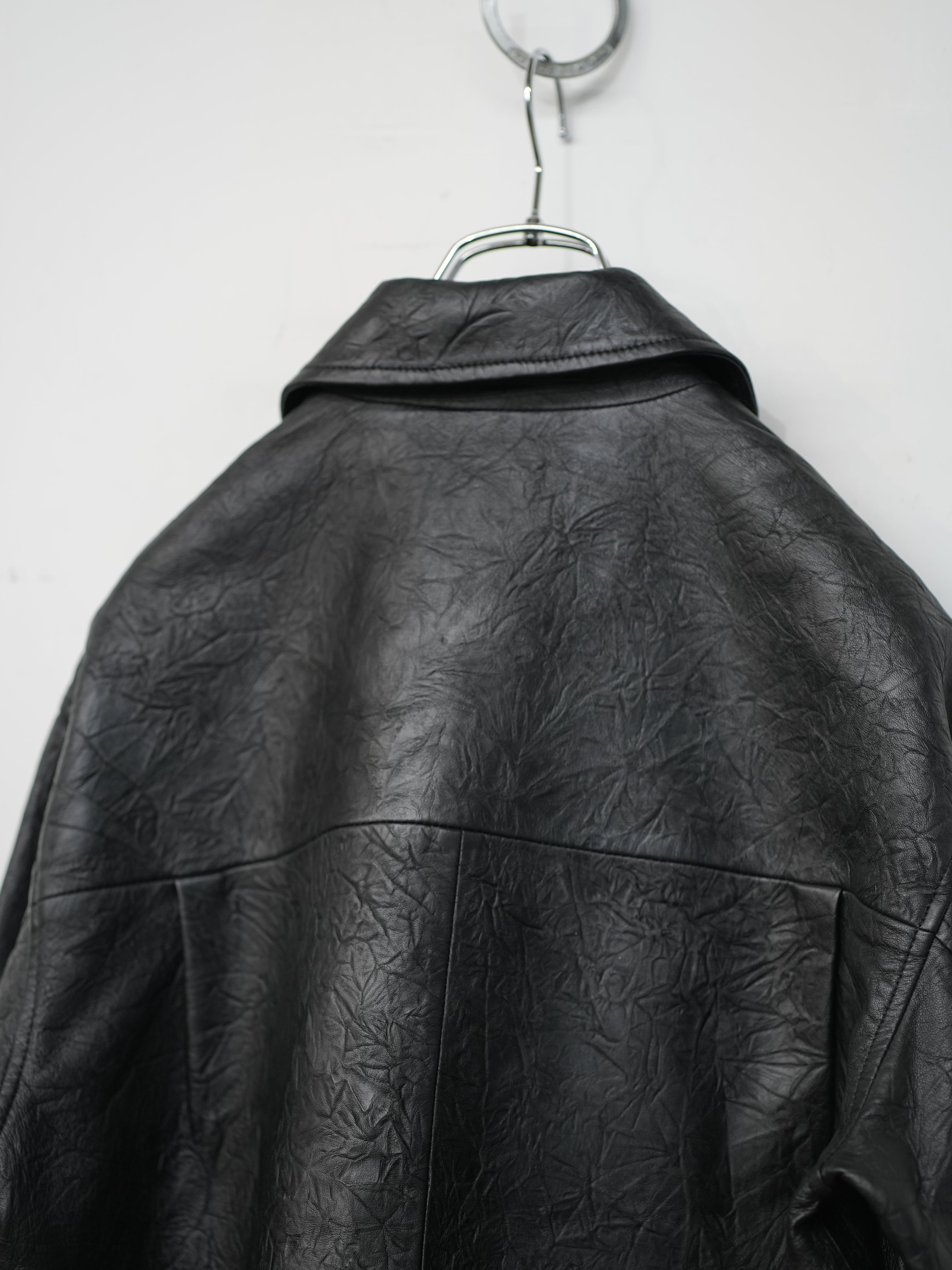 CRINKLE LEATHER SHIRT