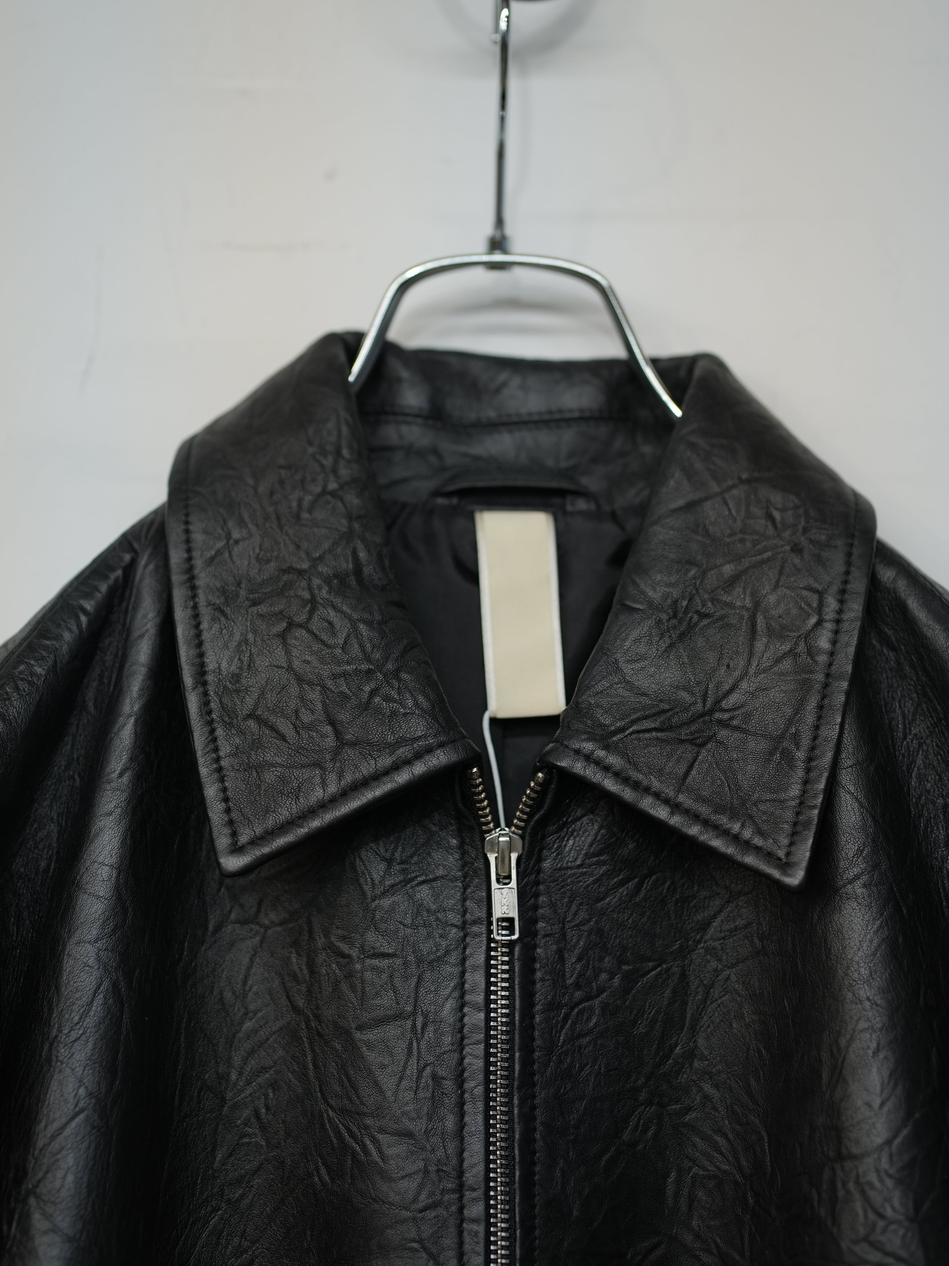 CRINKLE LEATHER SHIRT