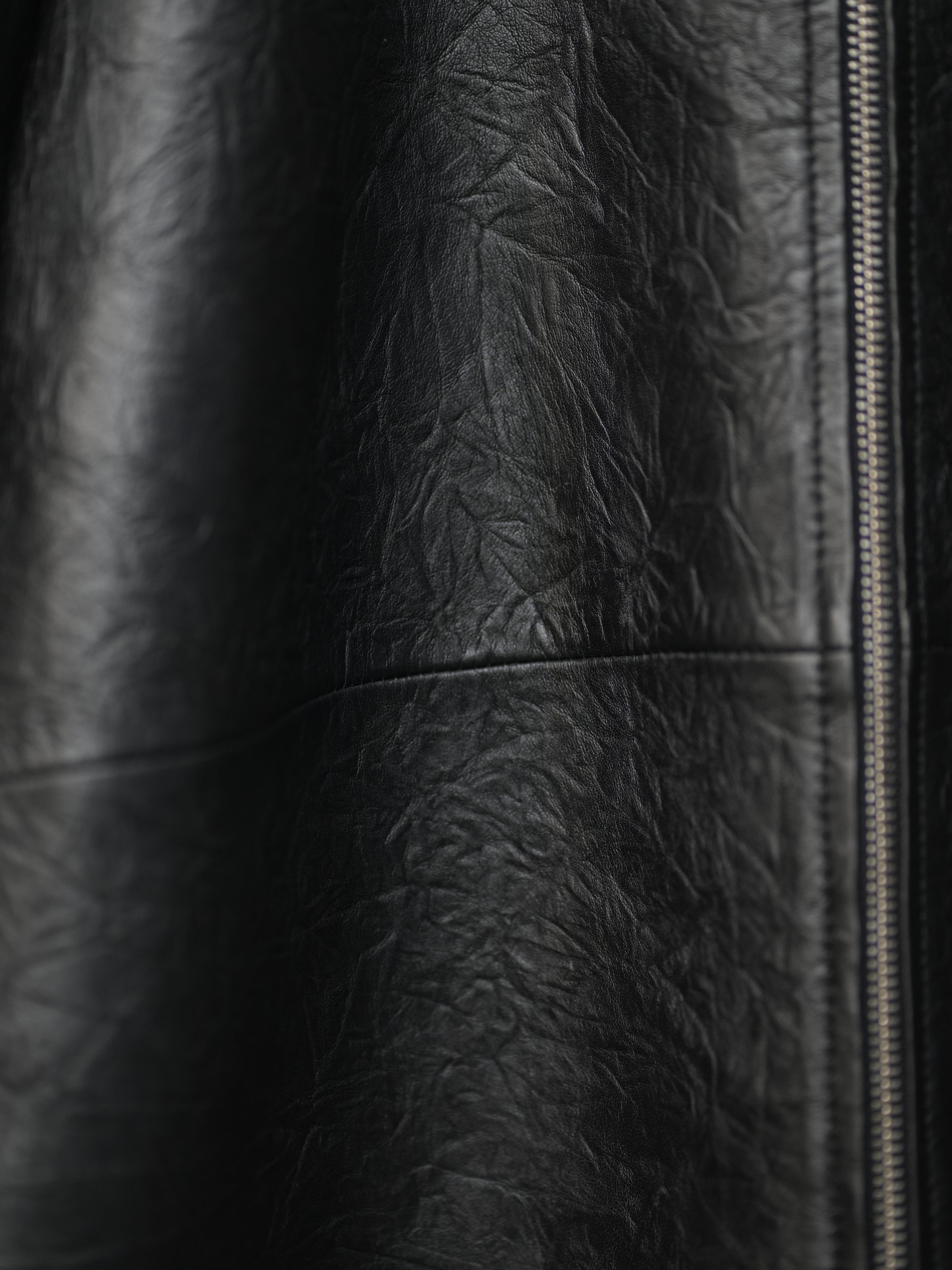 CRINKLE LEATHER SHIRT