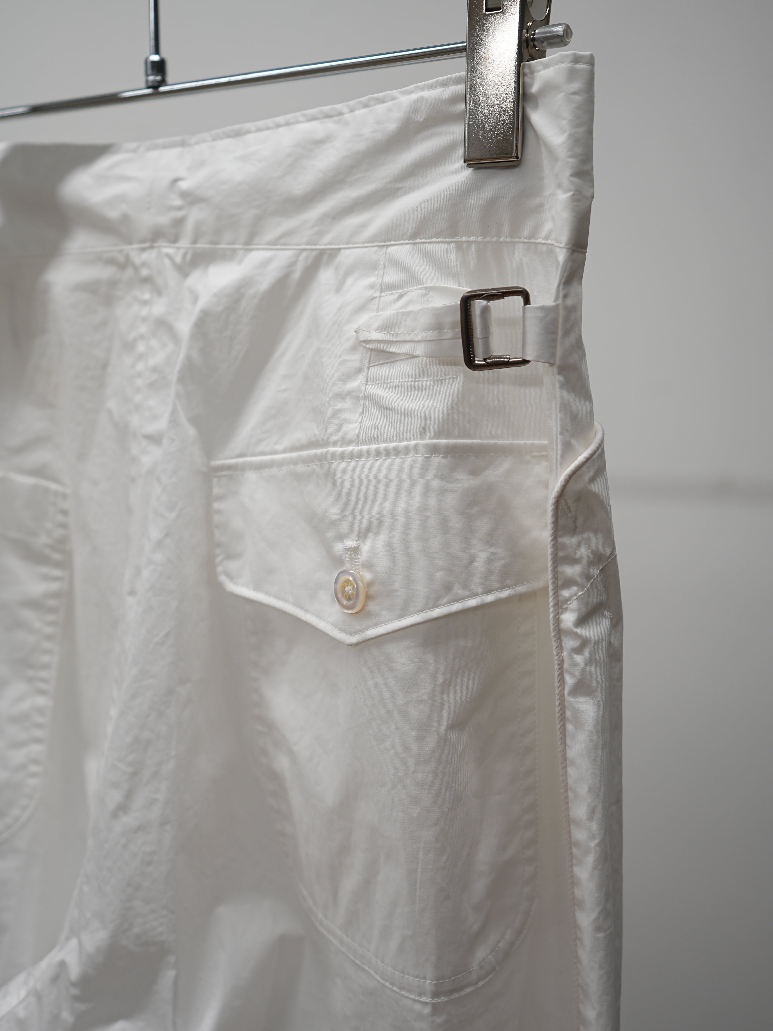 COATED COTTON SIDE TRIM SLACKS