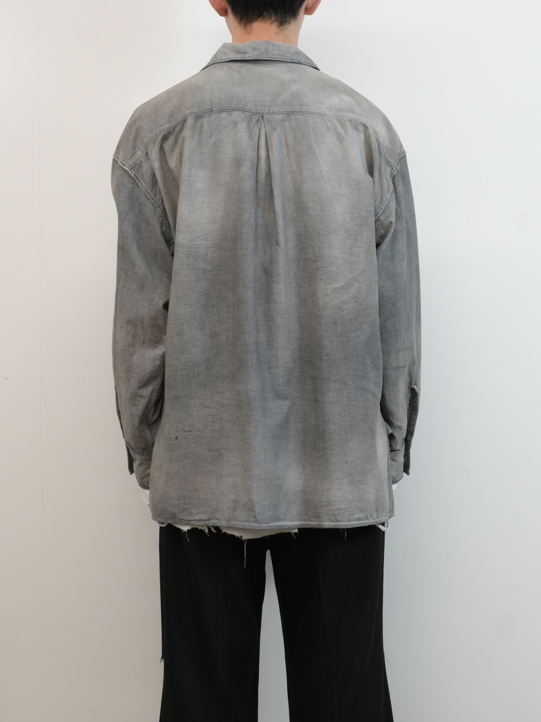 AGING CHAMBRAY SHIRT(BLACK)