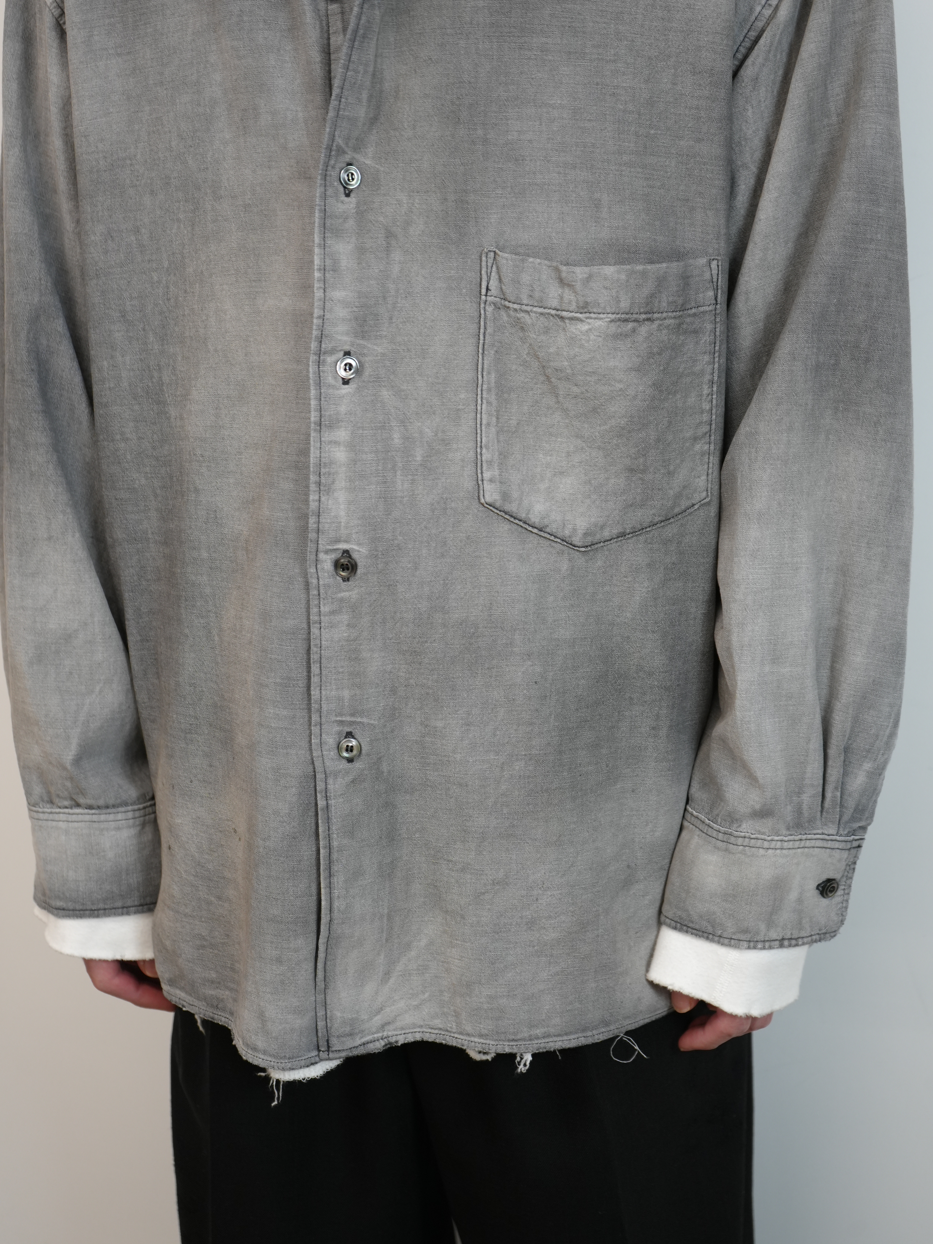 AGING CHAMBRAY SHIRT(BLACK)