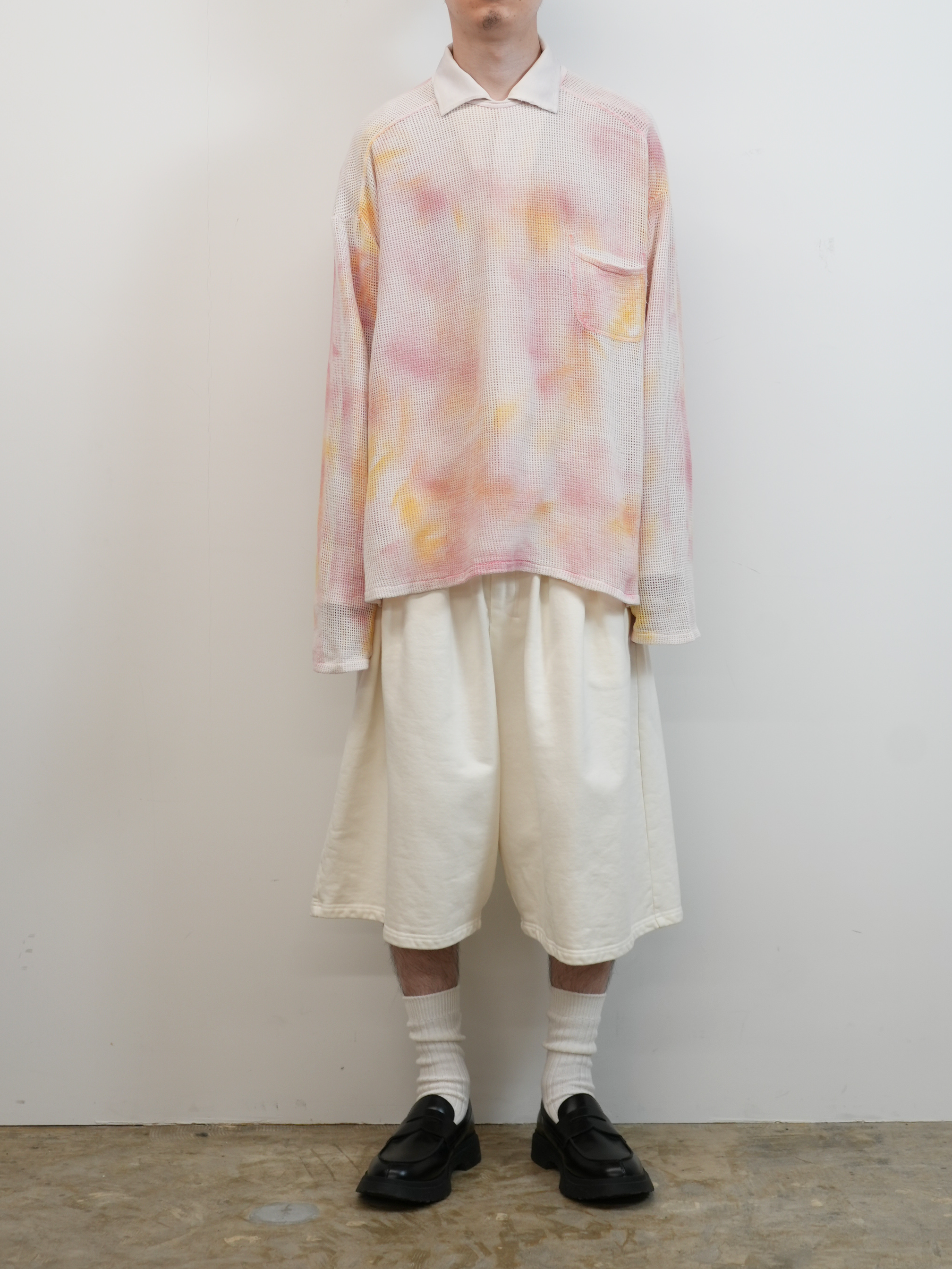 MARBLING MESH LS T-SHIRT(PINK)
