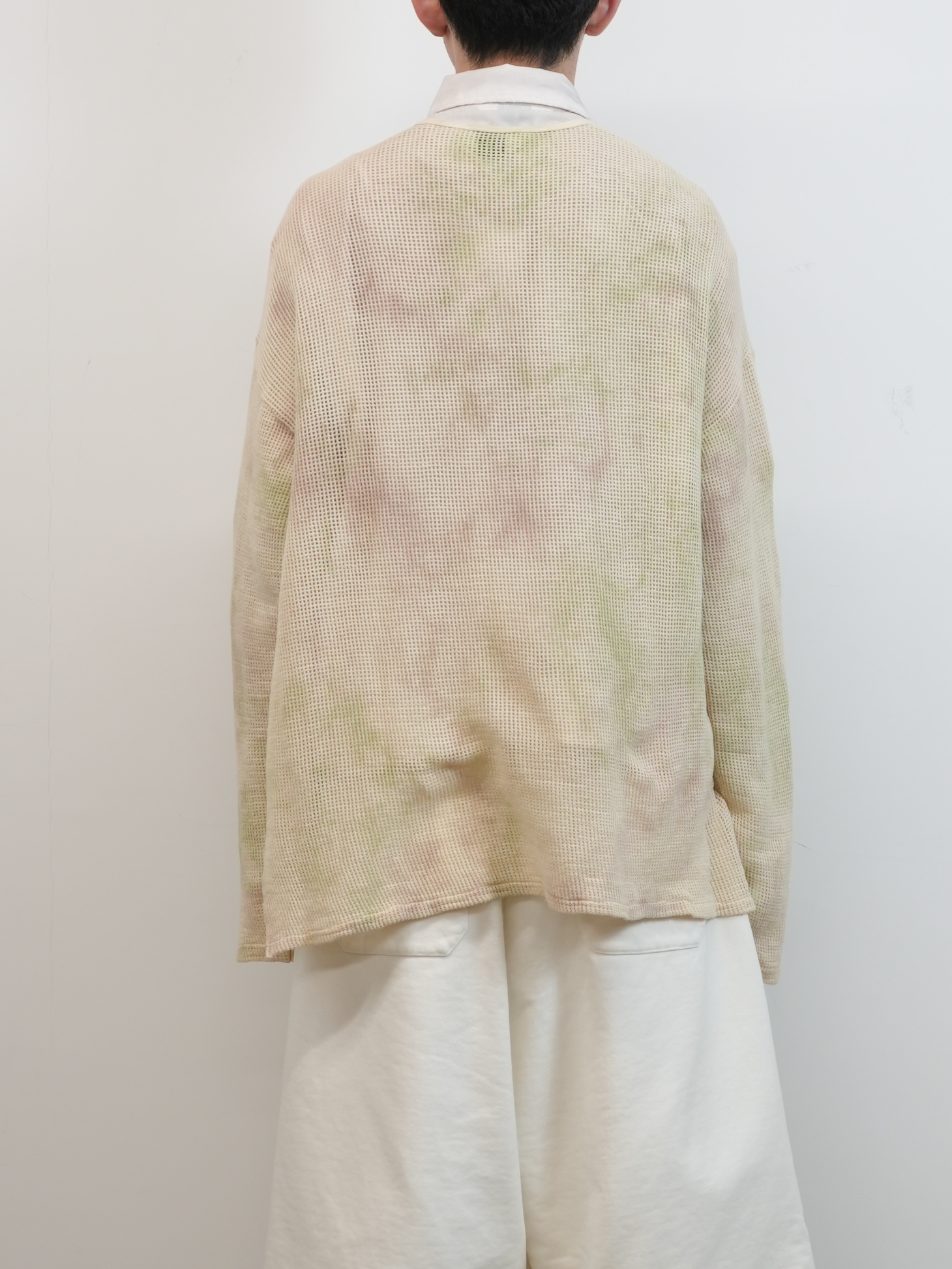 MARBLING MESH LS T-SHIRT(GREEN)