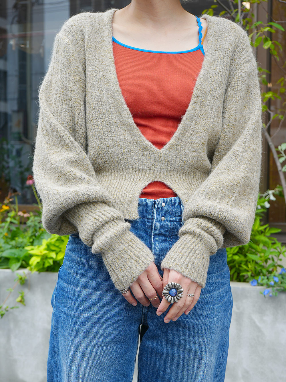 Baby Alpaca Mix Deep V Neck PO