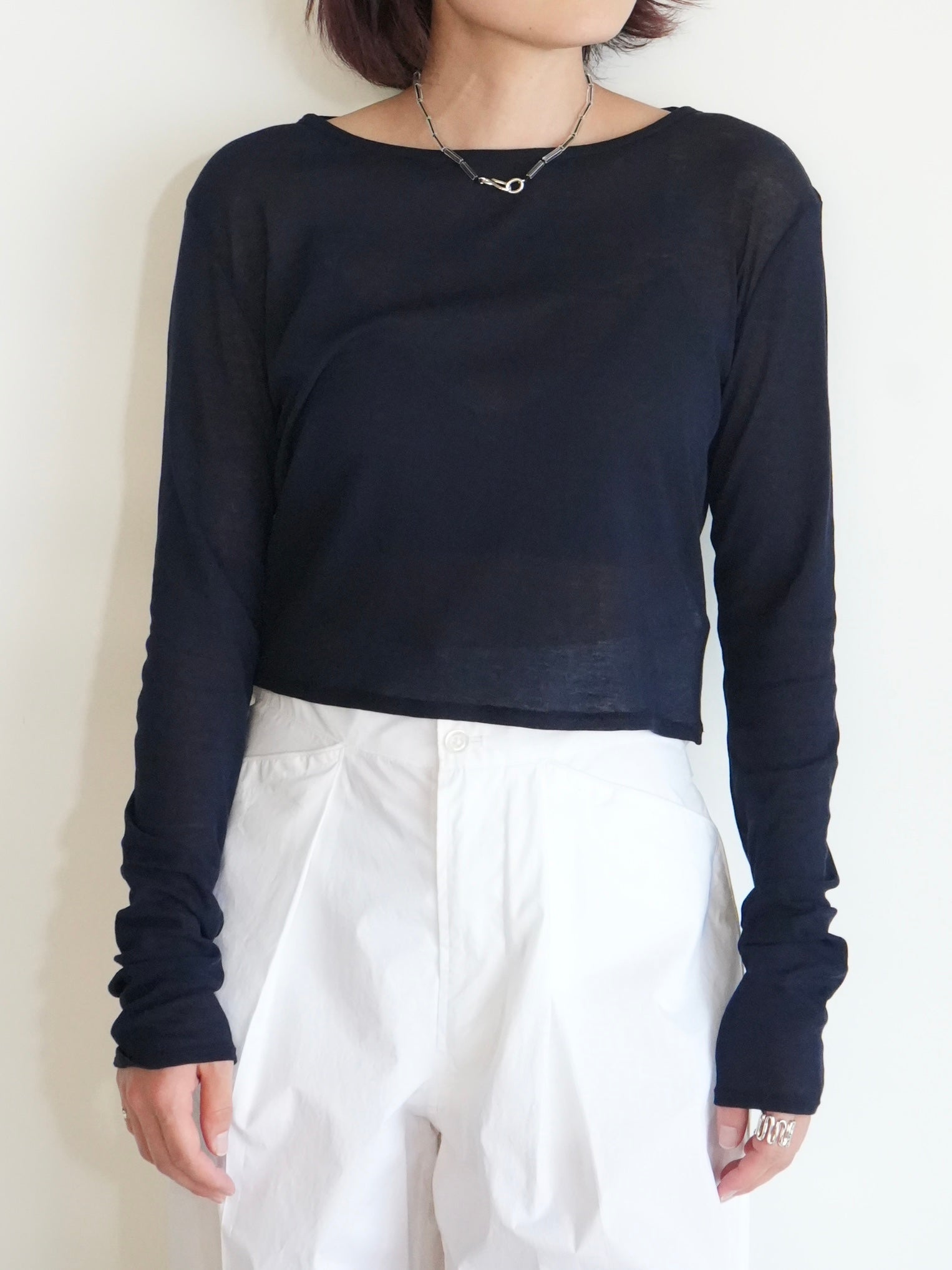 Crew Neck Cropped Top