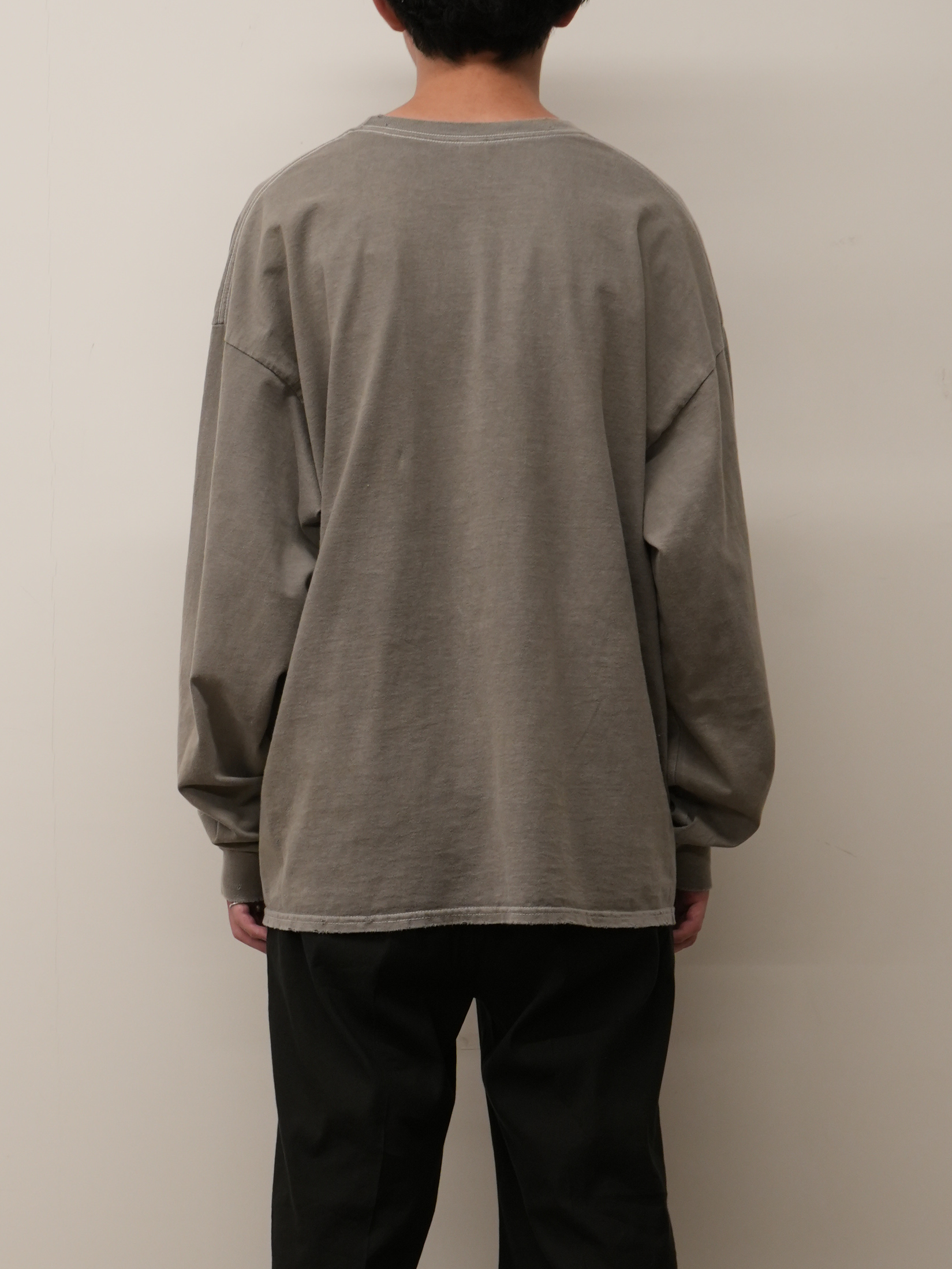 MESSAGE L/S T-SHIRT(GRAY)