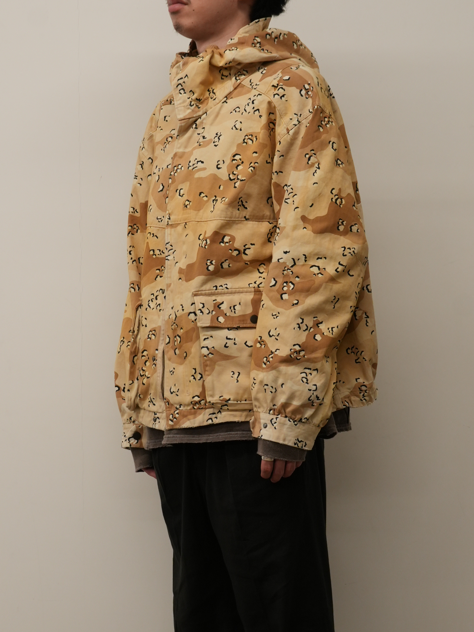 CAMO ZIPUP HOODIE(CHOCOLATE CHIP)