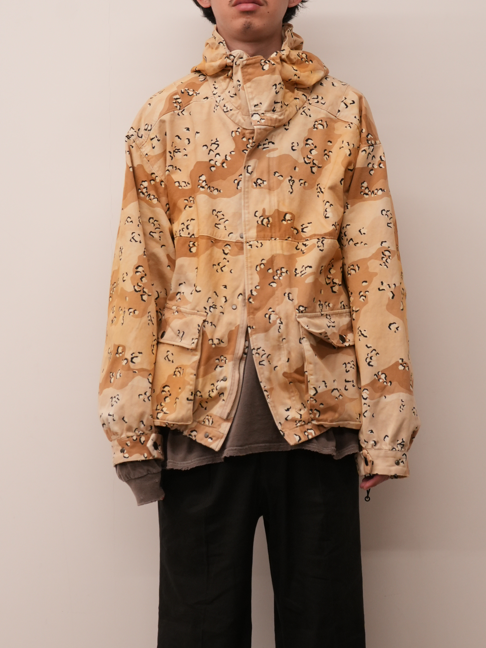 CAMO ZIPUP HOODIE(CHOCOLATE CHIP)