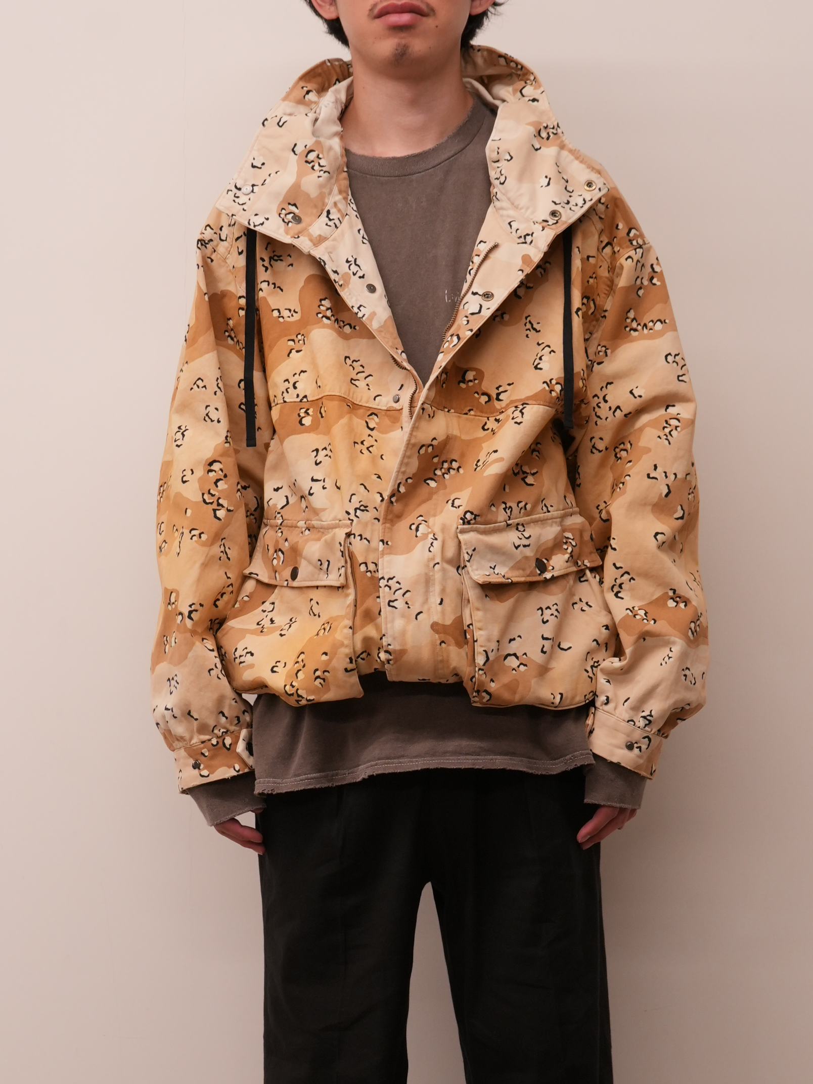 CAMO ZIPUP HOODIE(CHOCOLATE CHIP)