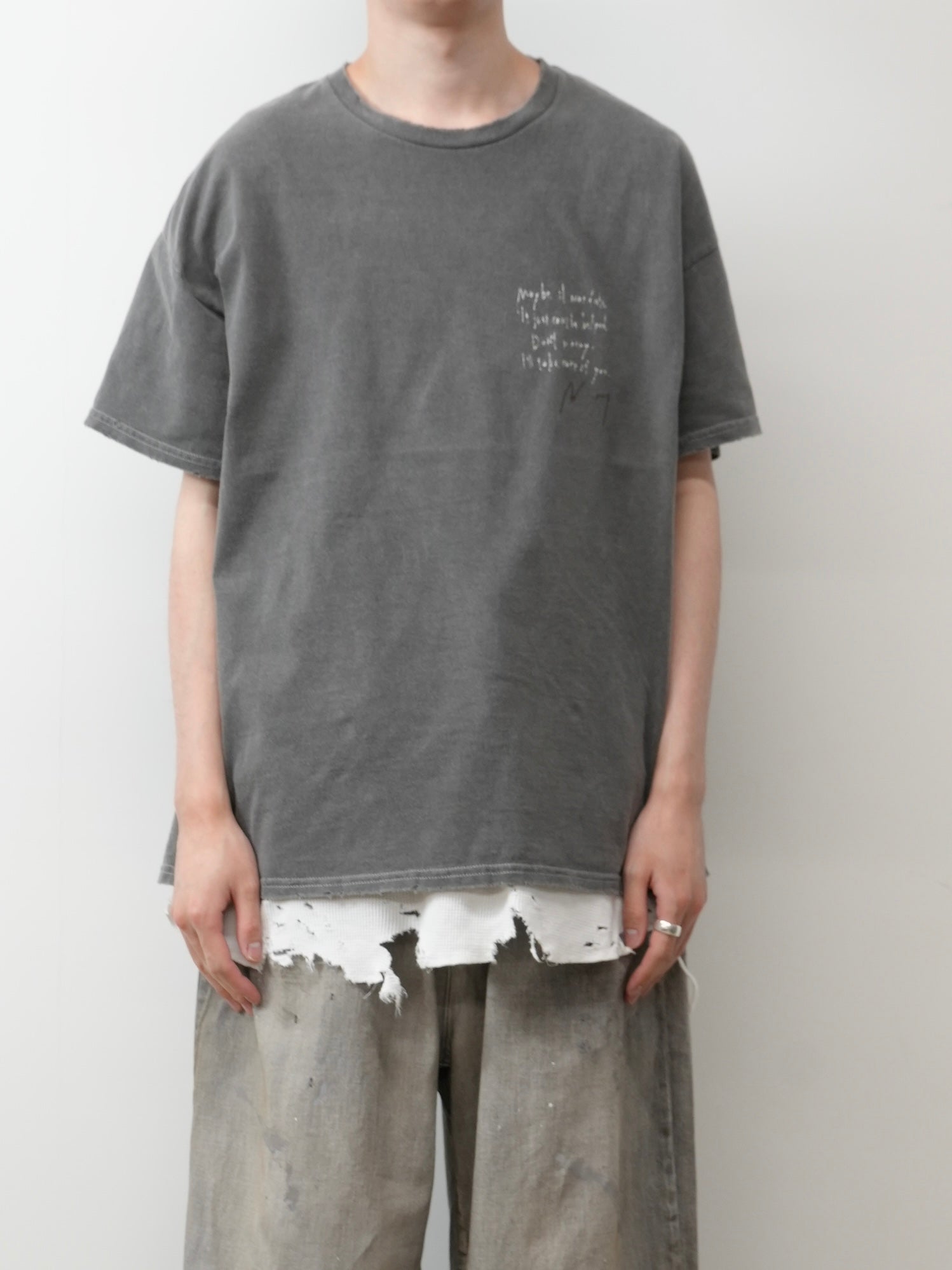 MESSAGE T-SHIRT(BLACK)