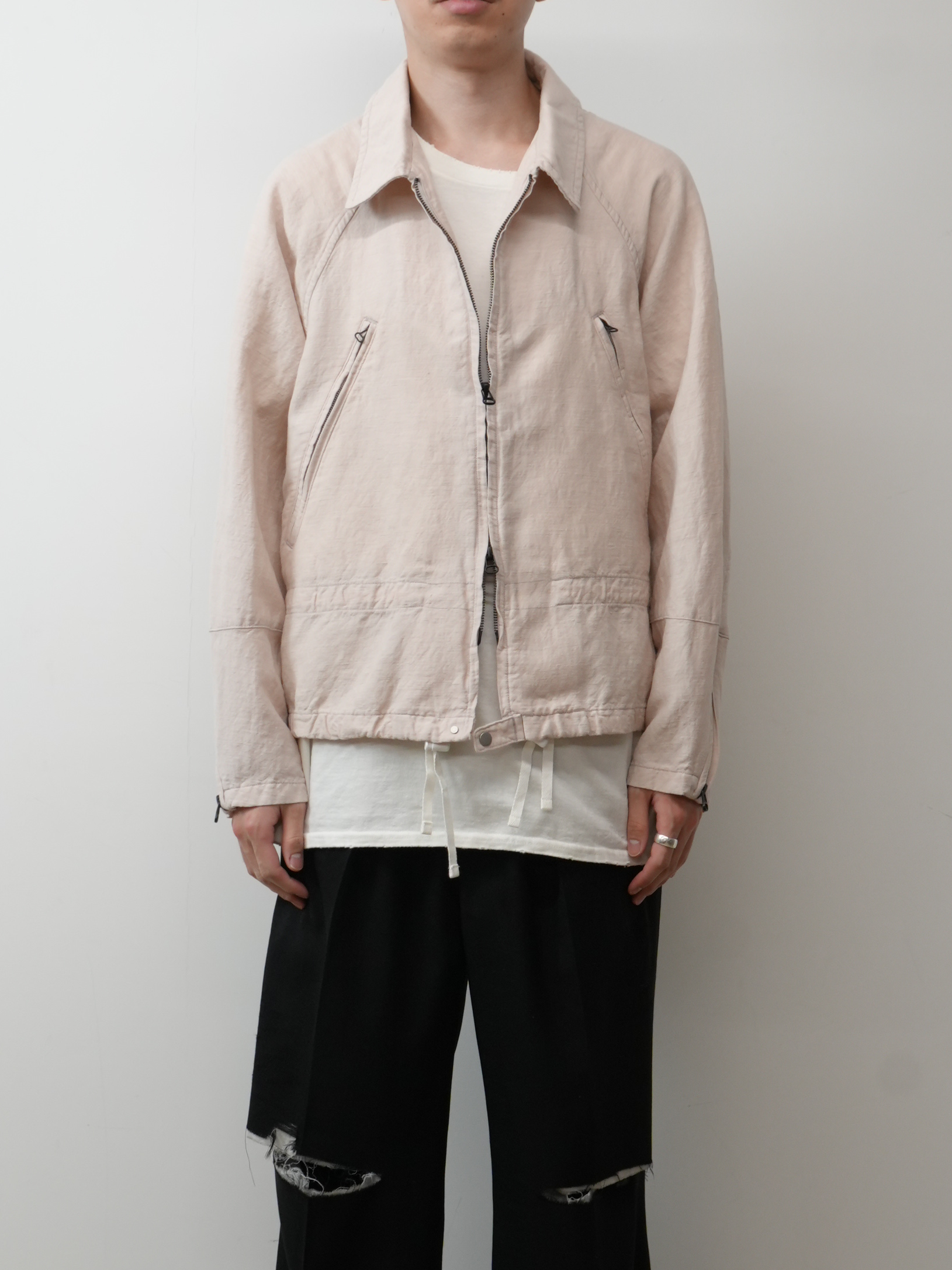 W/L ZIP JACKET(PINKBEIGE)