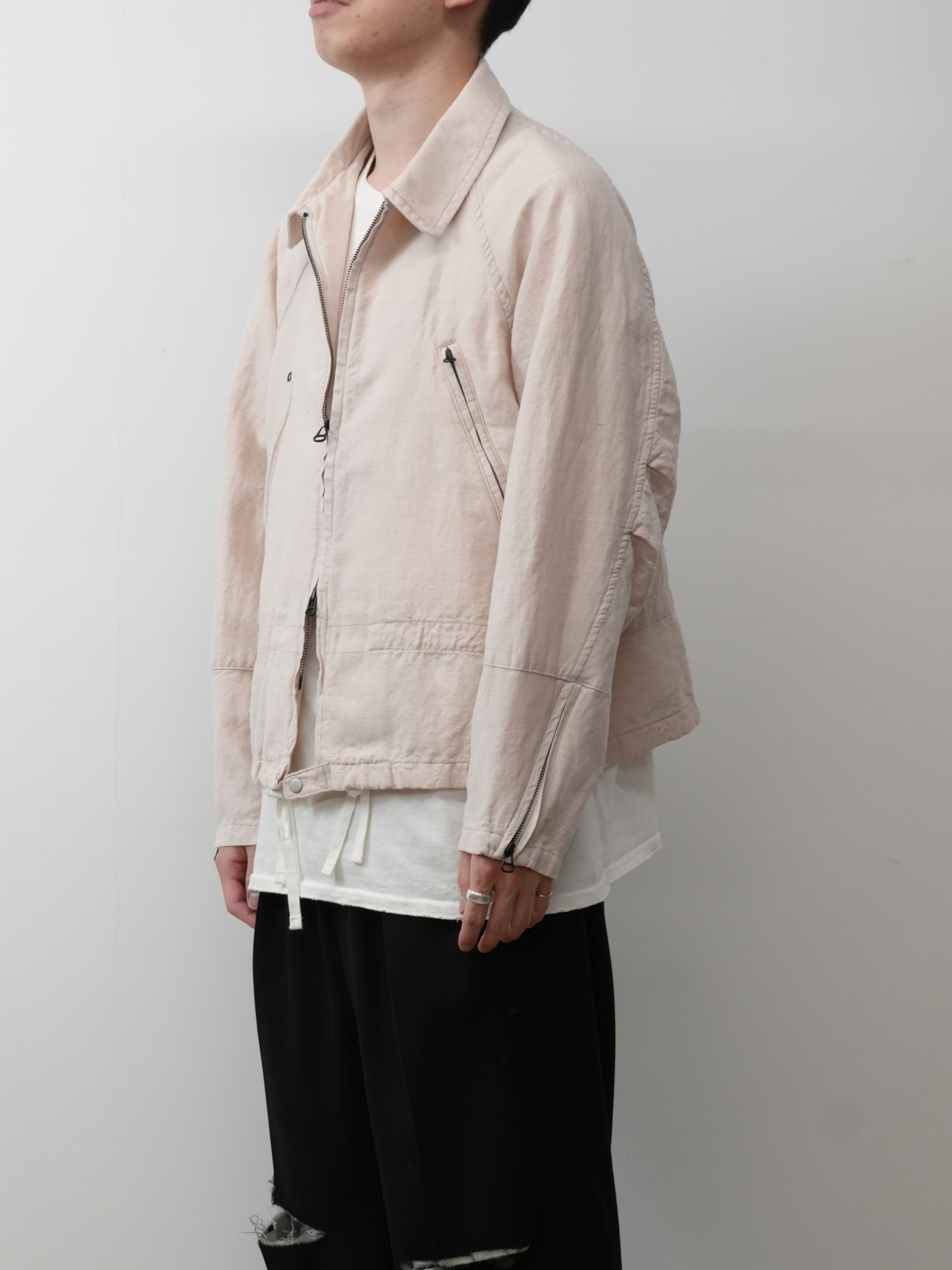 W/L ZIP JACKET(PINKBEIGE)