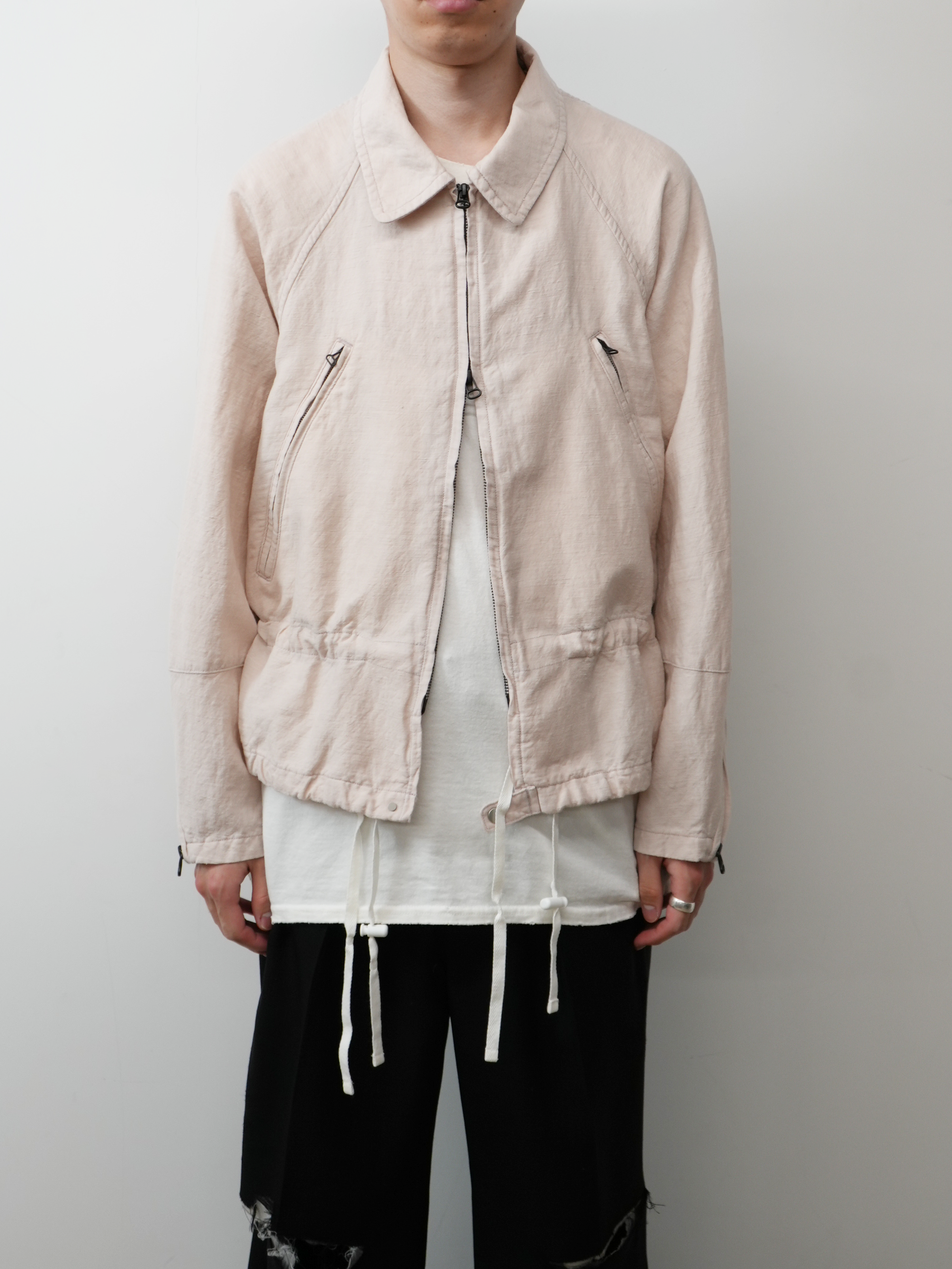 W/L ZIP JACKET(PINKBEIGE)