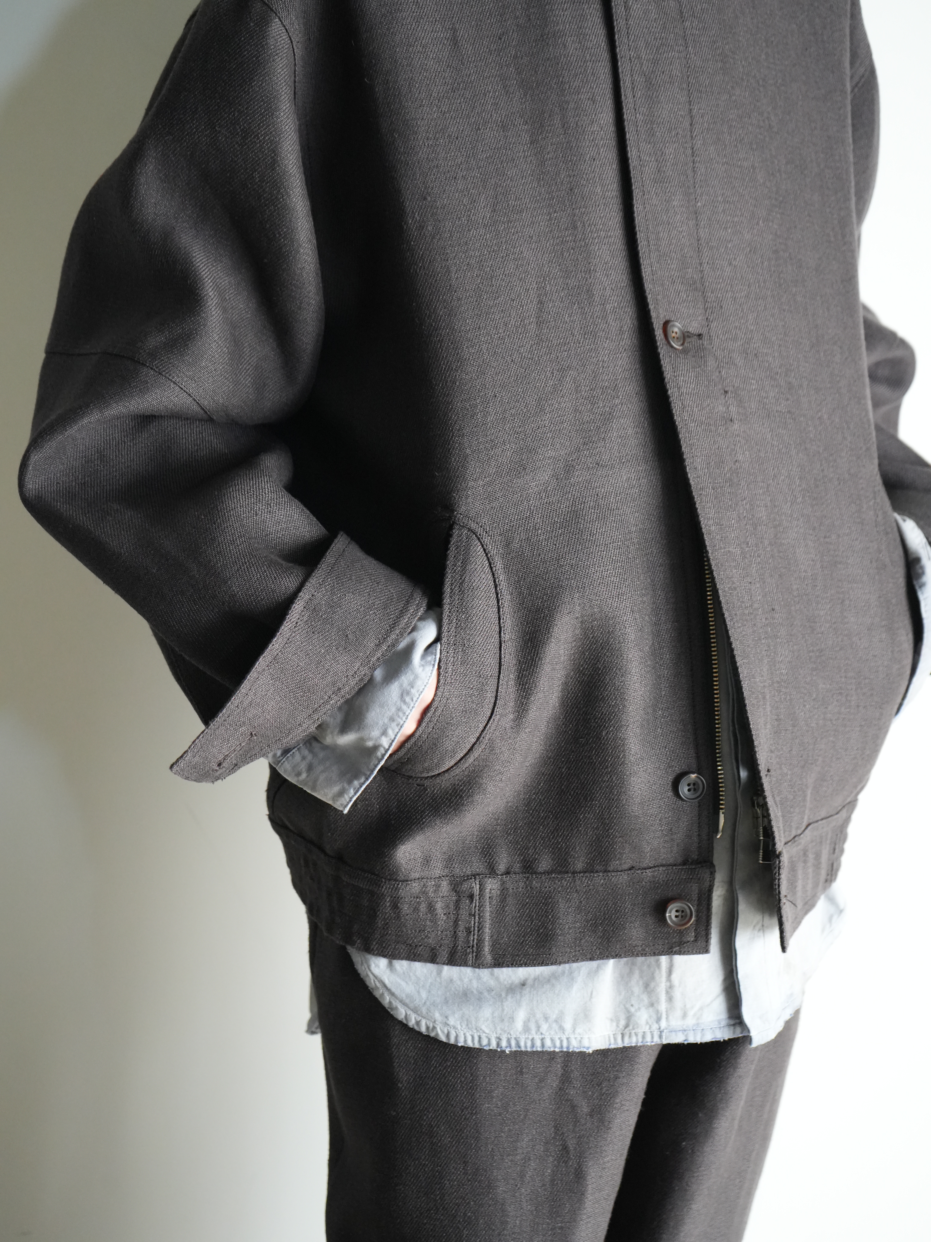washi hemp blouson