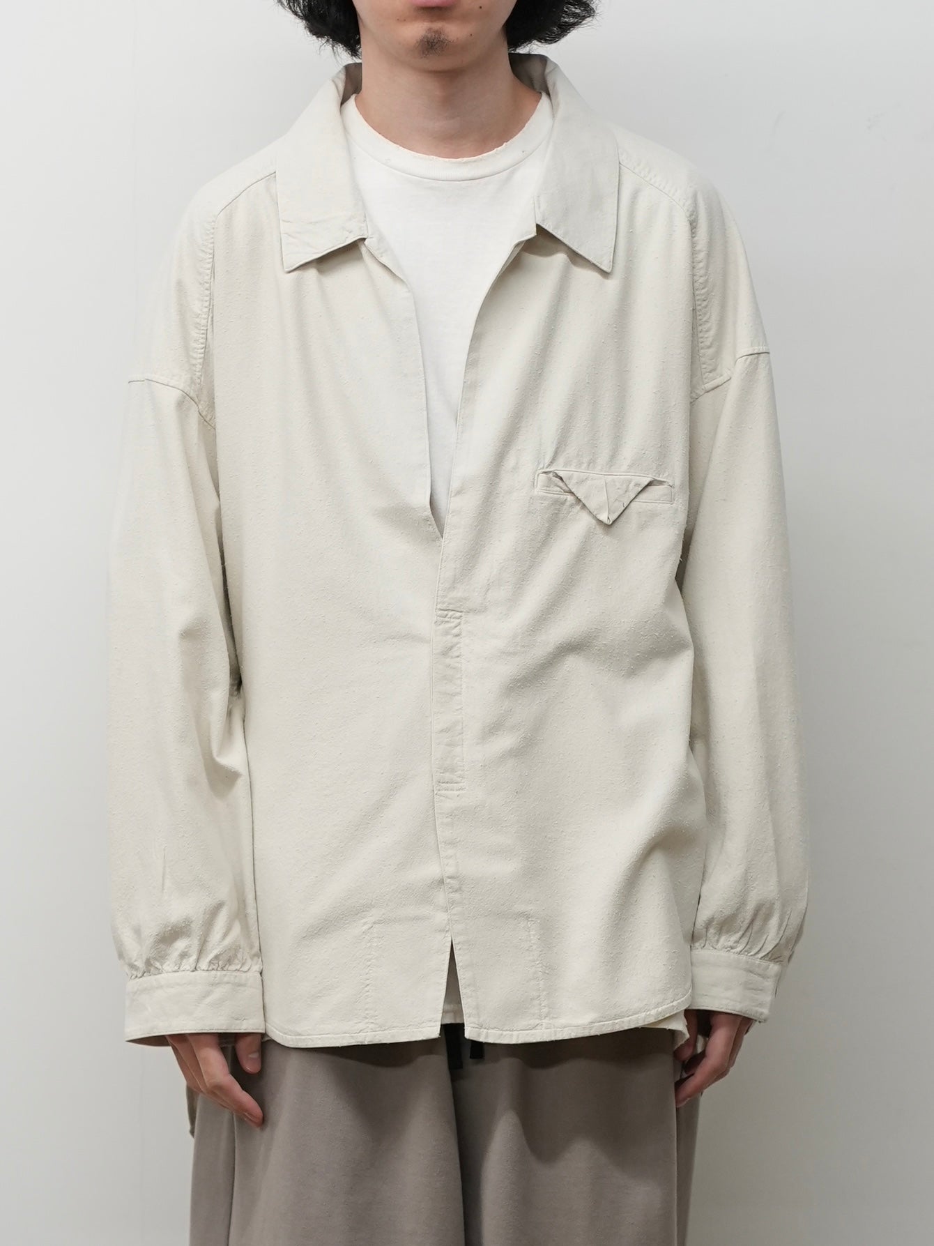 SILK NEP LONG SHIRT(OFF)