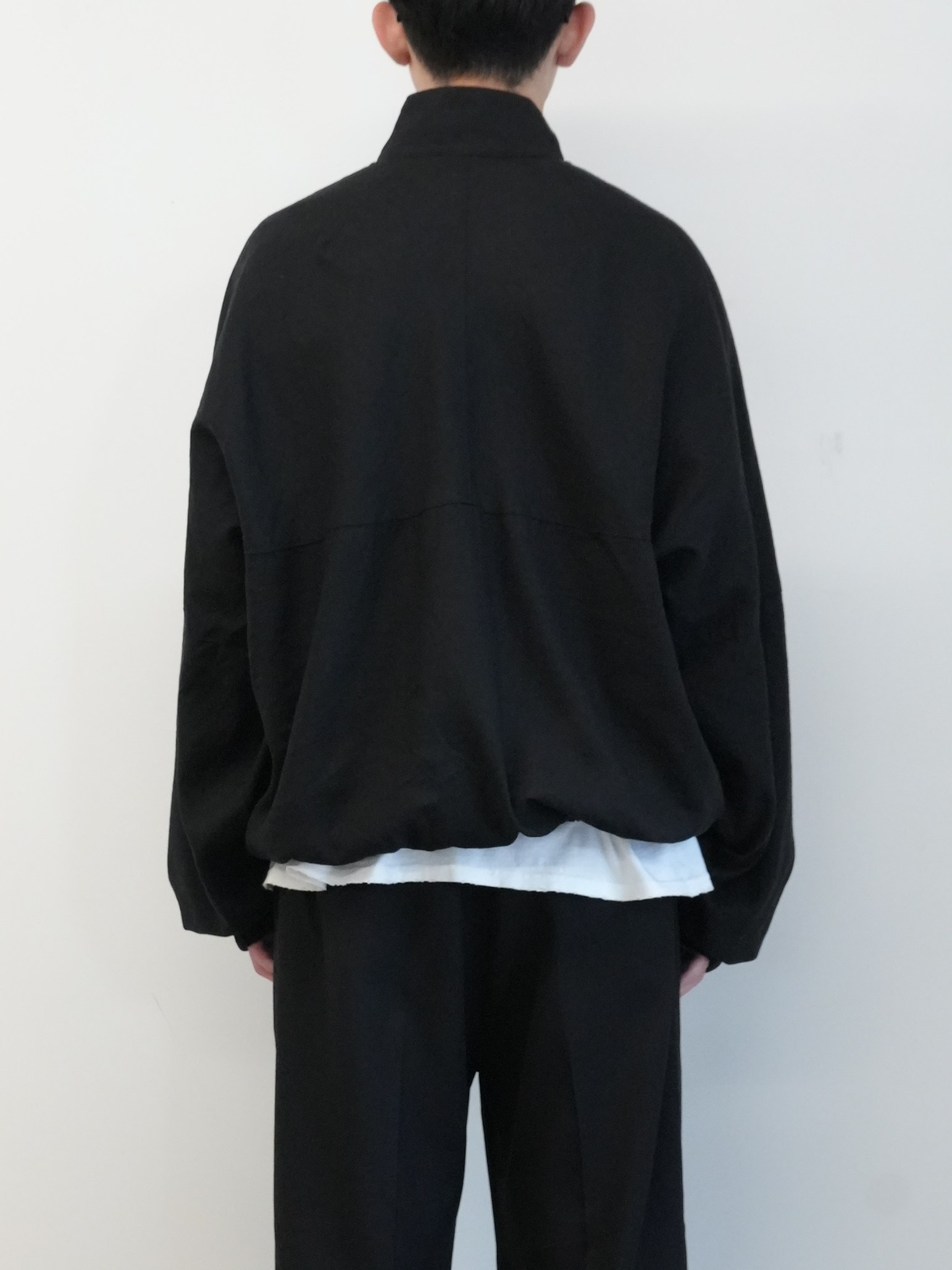 SILK NEP KIMONO BLOUSON(BLACK)