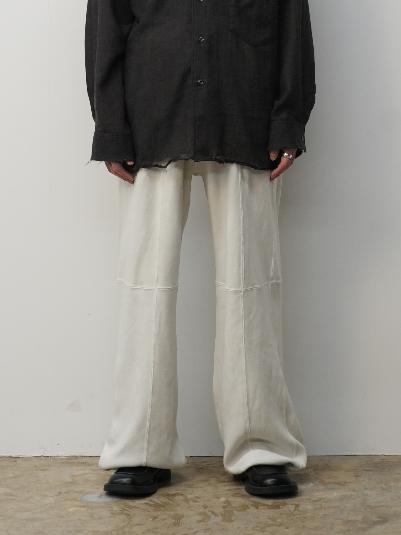 SWITCHING SMOOTH KNIT PANTS(WHITE)