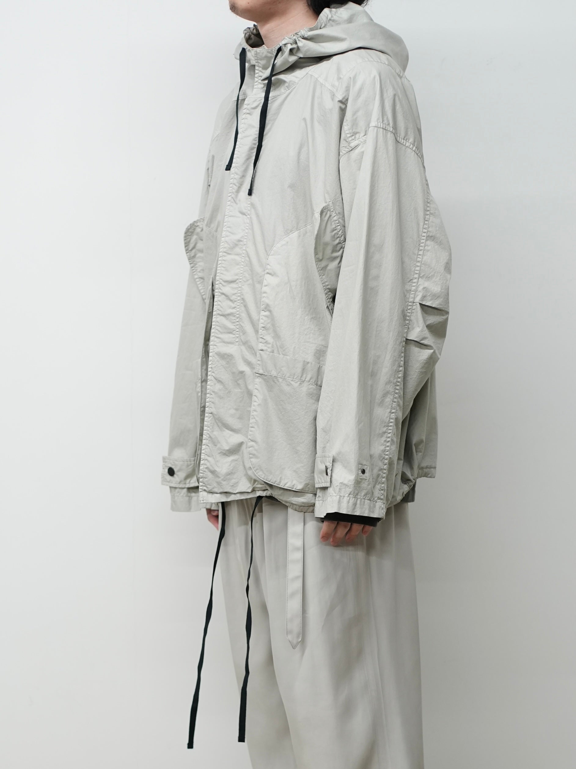 HOODED FIELD SHIRT JACKET(GRAY)