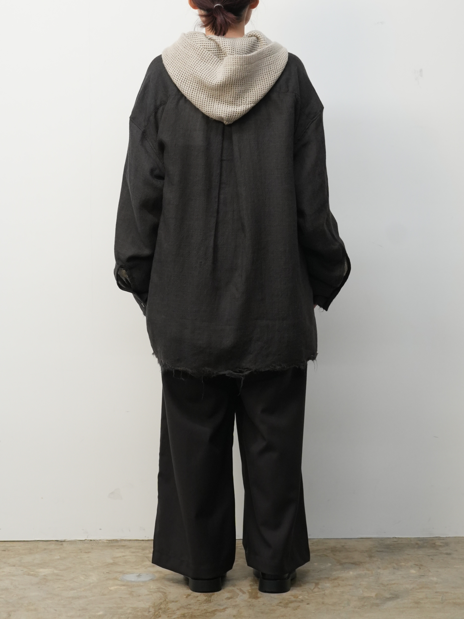 WOOL KERSEY SHIRT(BROWN)
