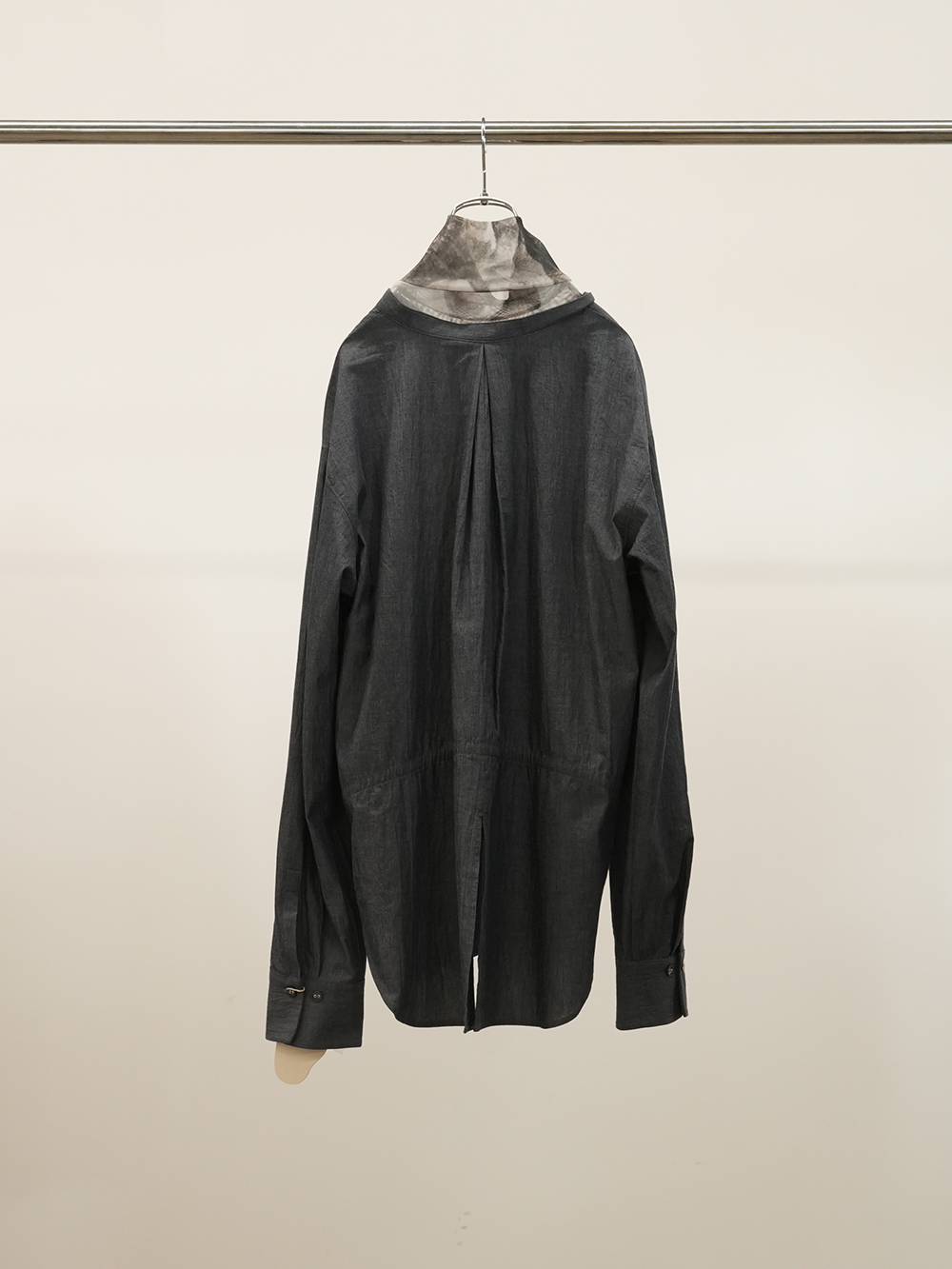 Organic Cotton Drawstring Shirt(Charcoal)