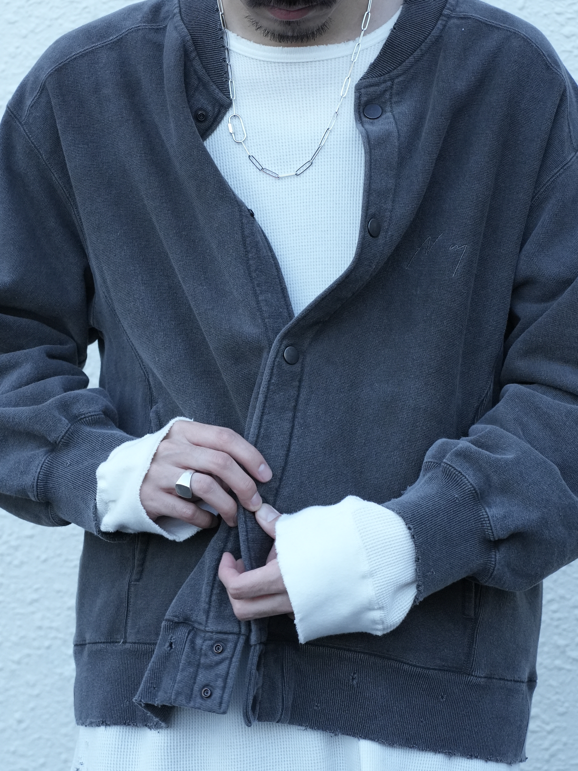 【ANCELLM/exclusive】SWEAT SNAP JACKET EX