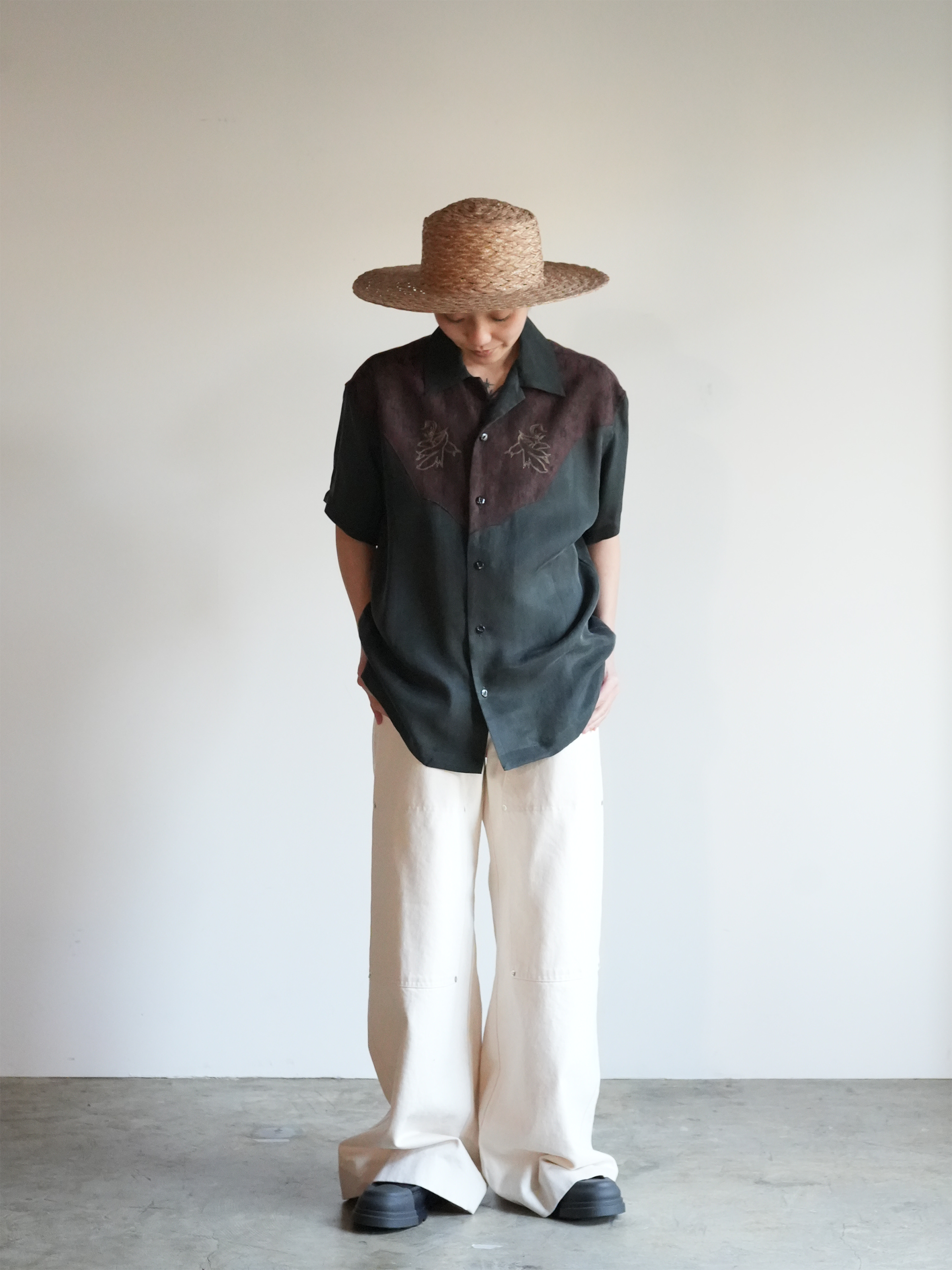 POWDERY CUPRA OPEN COLLAR SHIRTS