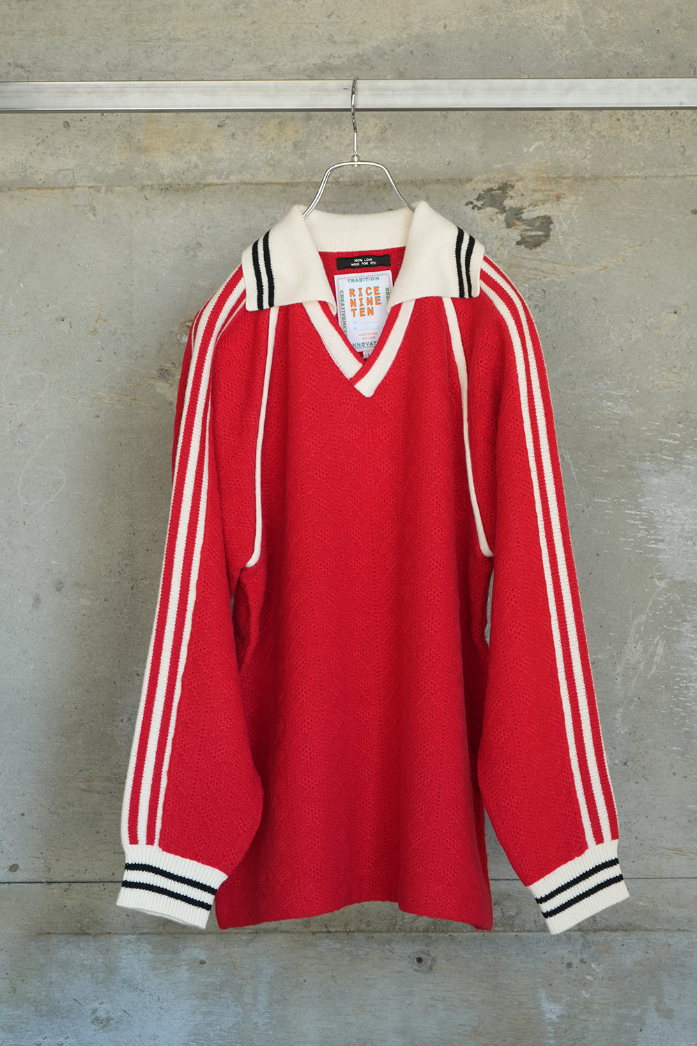 KNITTING CLASSIC SOCCER JERSEY(RED) KNITTING CLASSIC SOCCER JERSEY(RED)