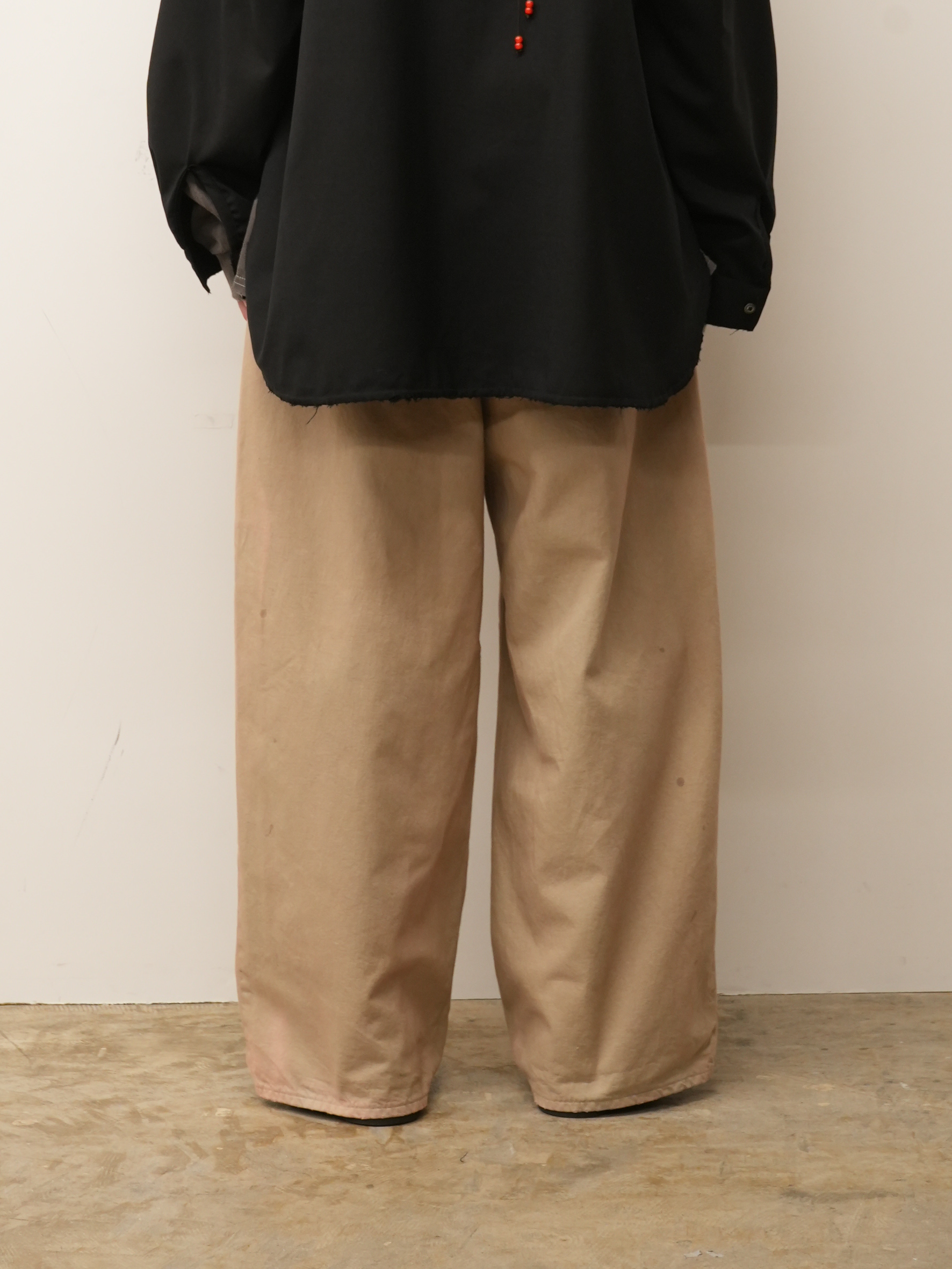 DENIM WIDE SLACKS(SAND)