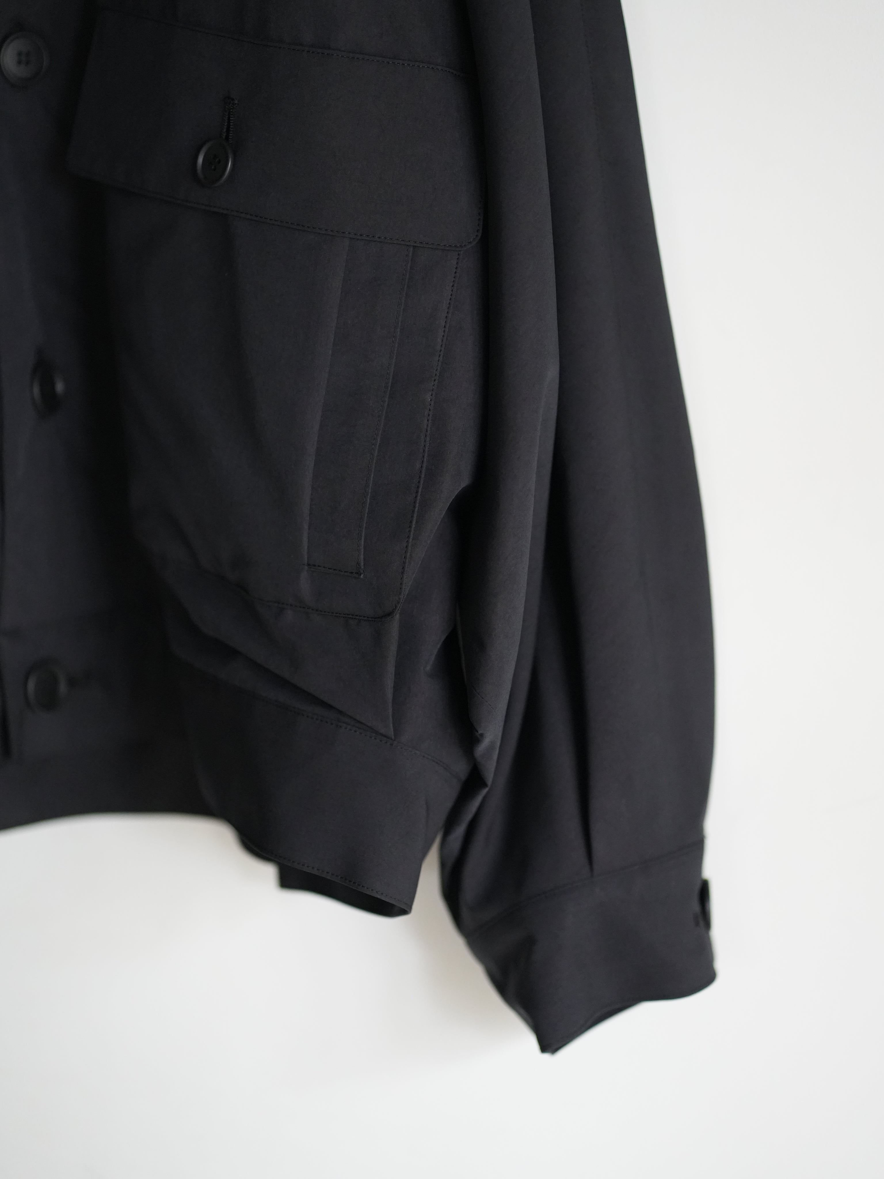 SMOOTH TAFTA DOLMAN JACKET(BLACK)
