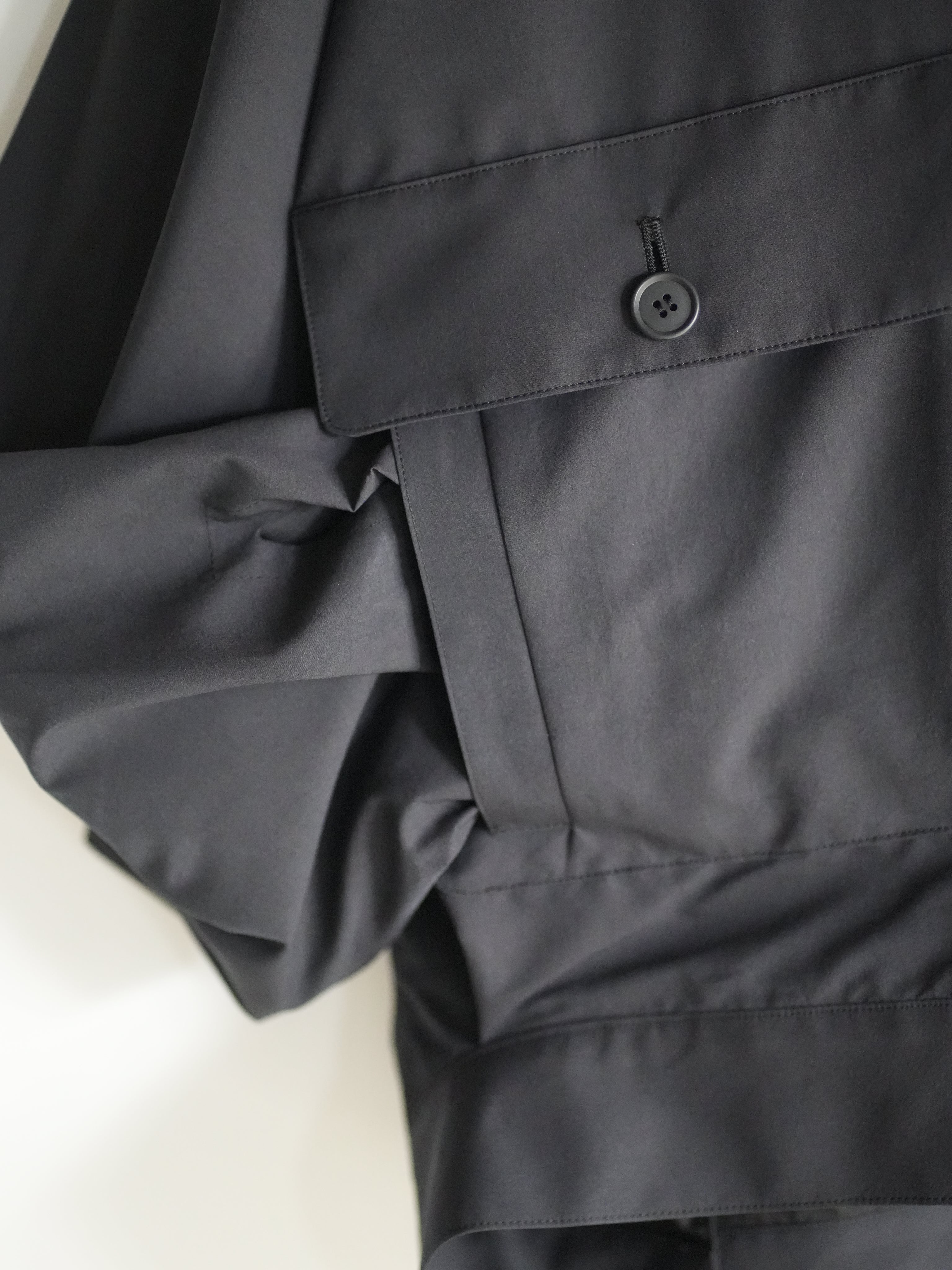 SMOOTH TAFTA DOLMAN JACKET(BLACK)