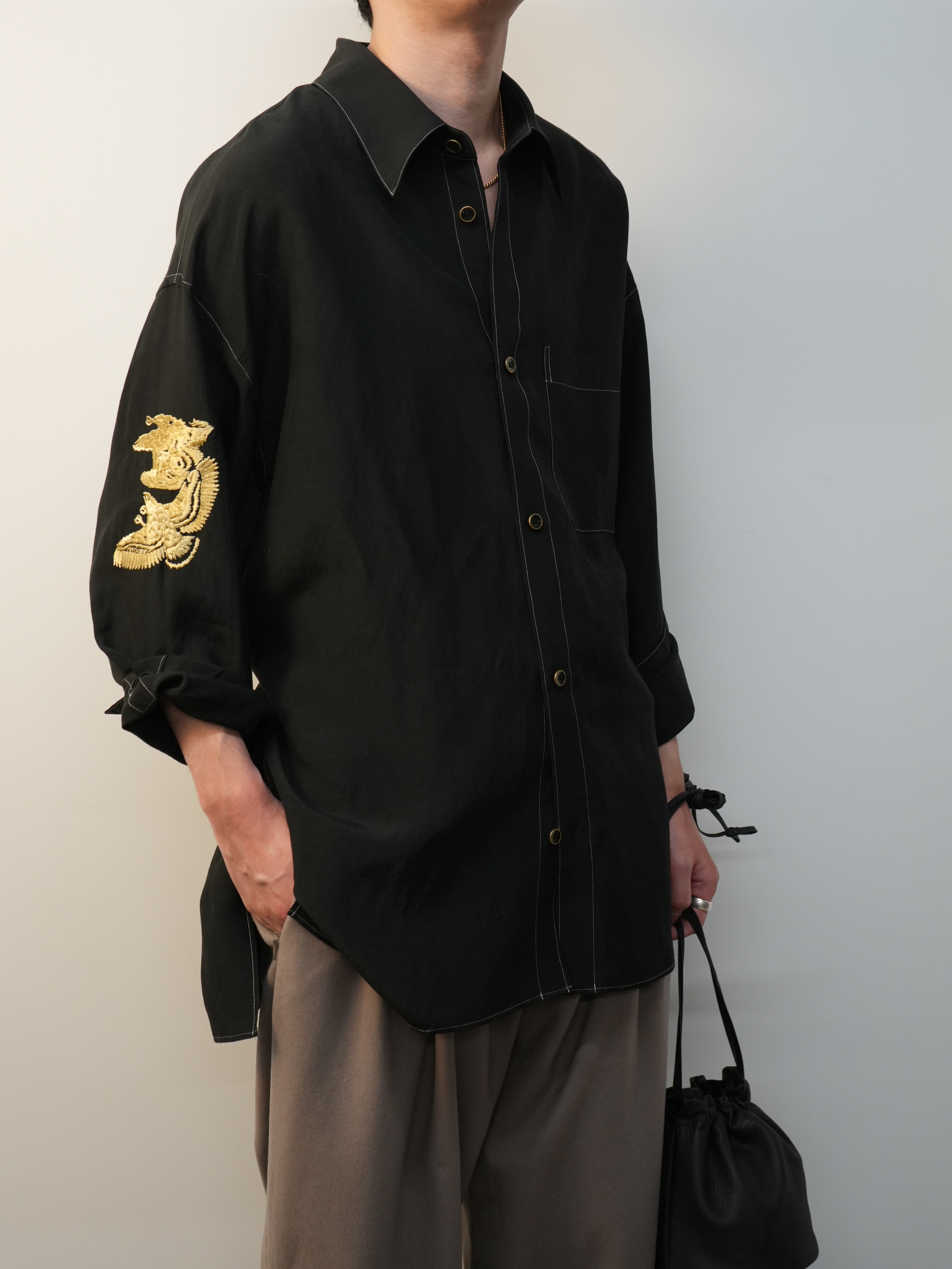 VISCOSE LINEN WASHER EMBROIDERY SHIRTS