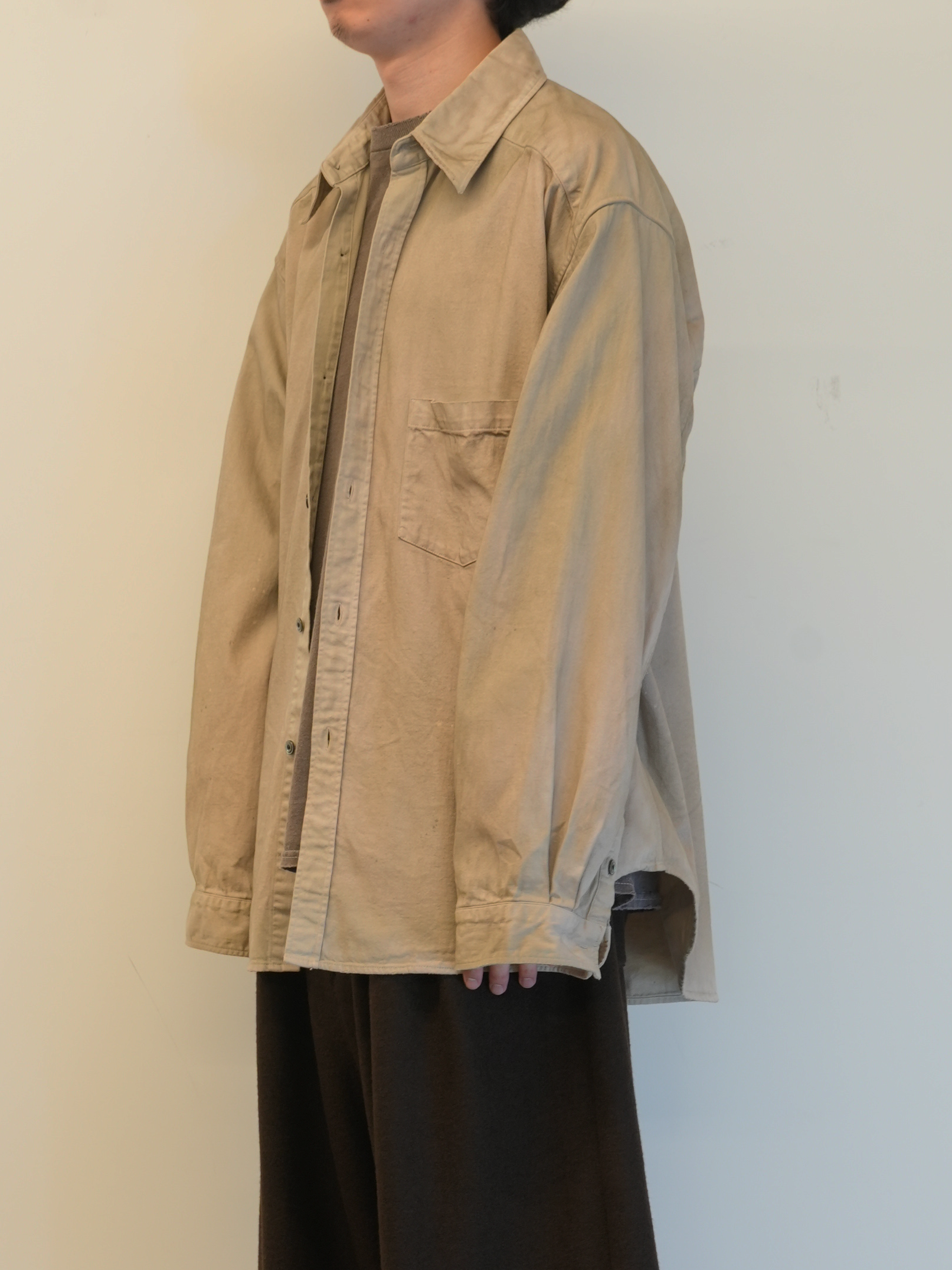 DENIM DRESS SHIRT(SAND)