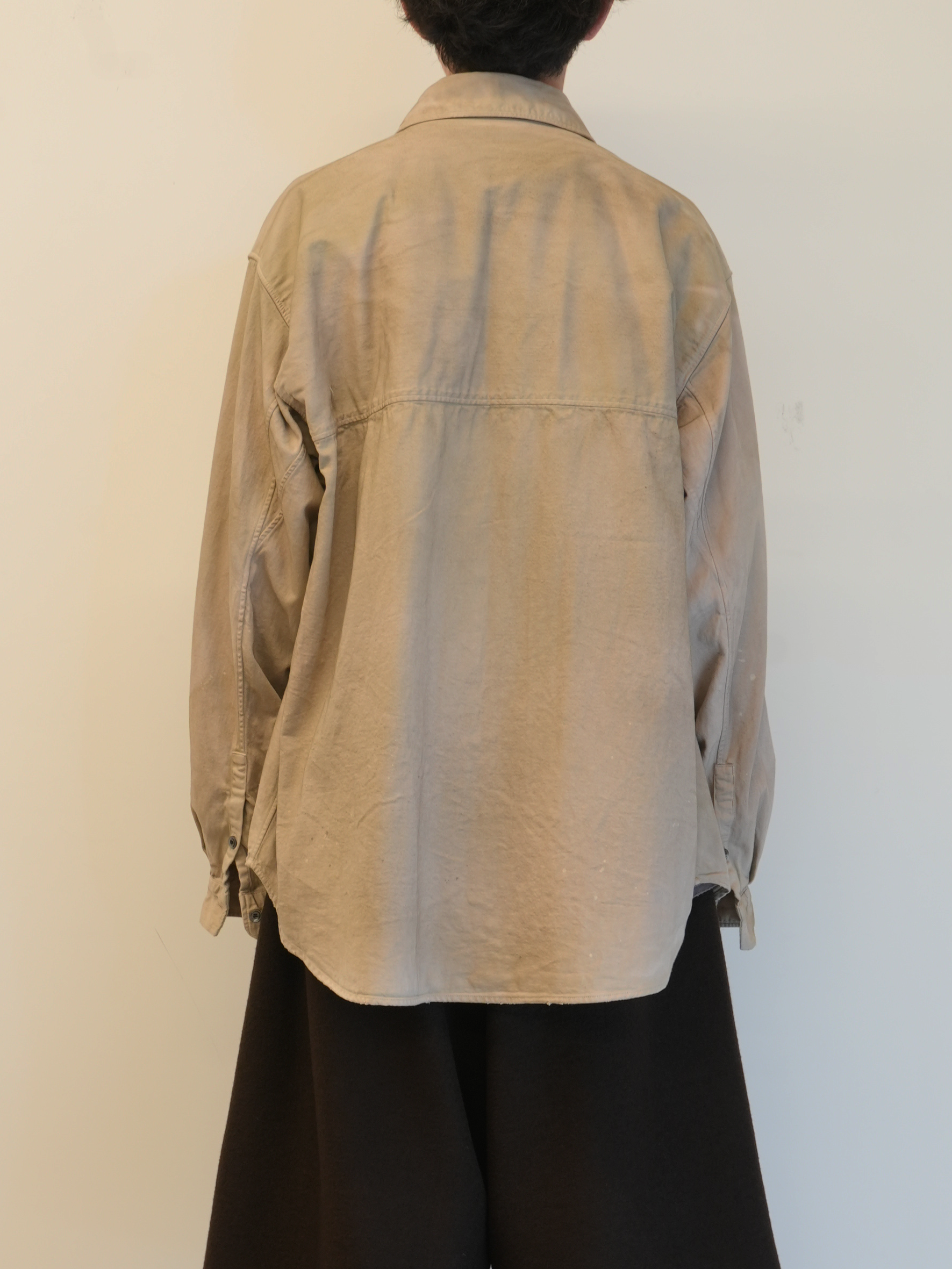 DENIM DRESS SHIRT(SAND)