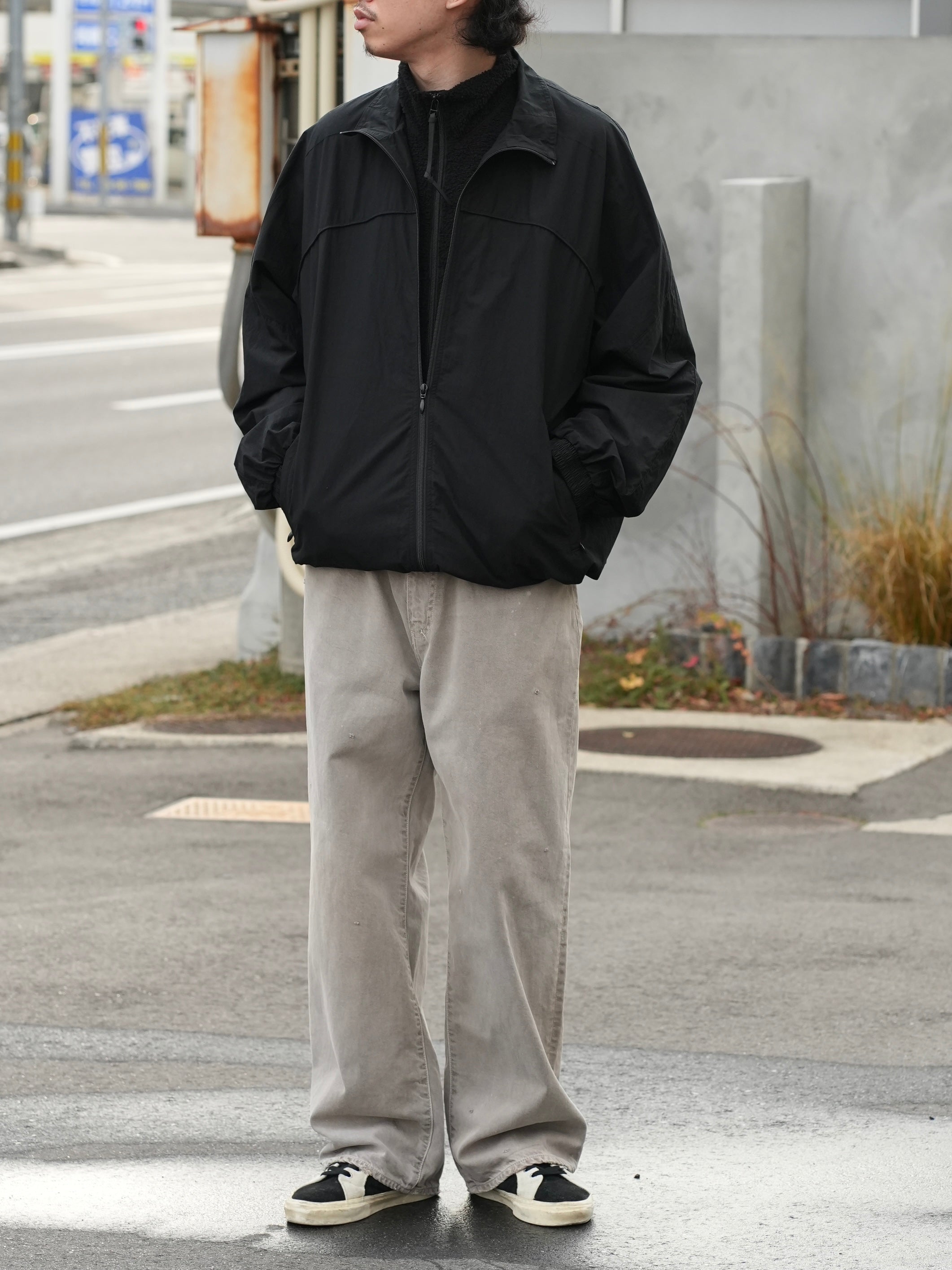 COTTON TYPEWRITER TRACK JACKET(BLACK)