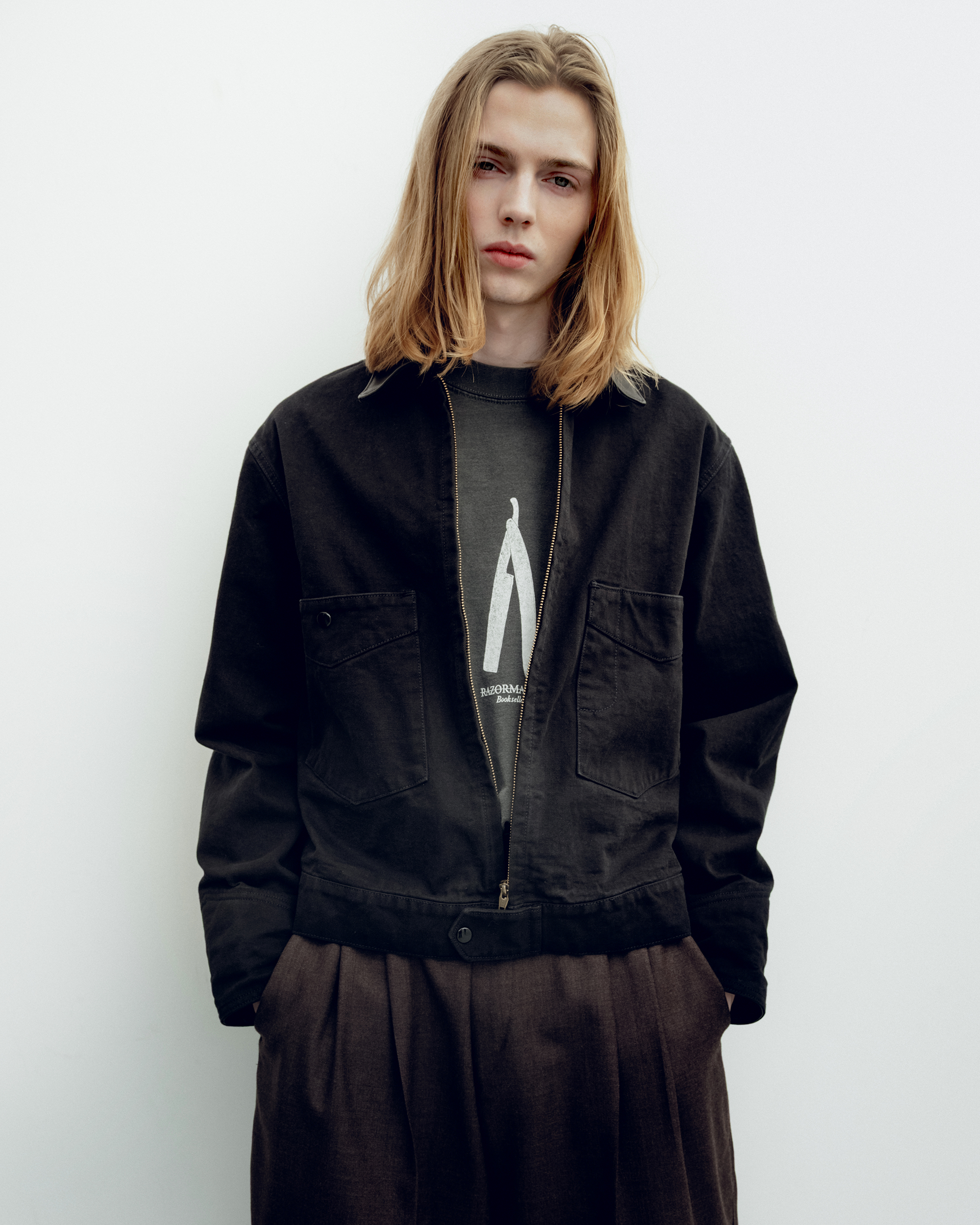 BI-COLLAR WORK BLOUSON(BLACK)