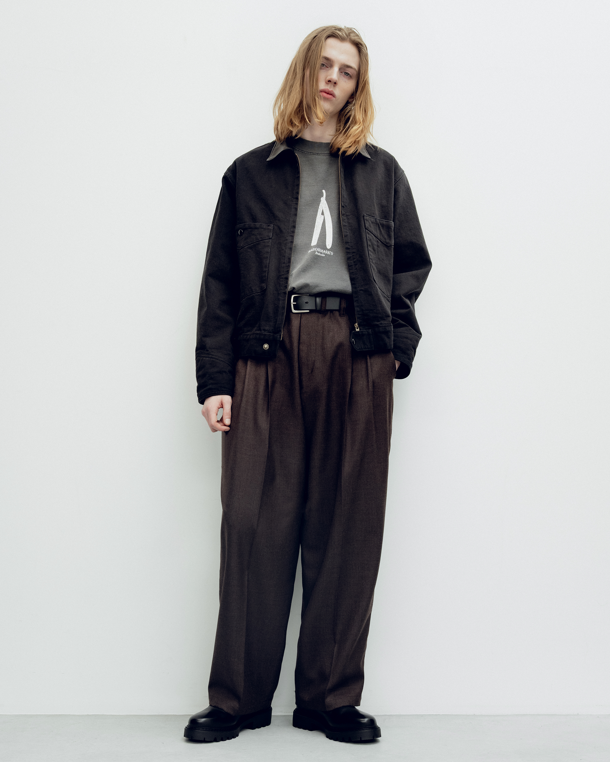 BI-COLLAR WORK BLOUSON(BLACK)